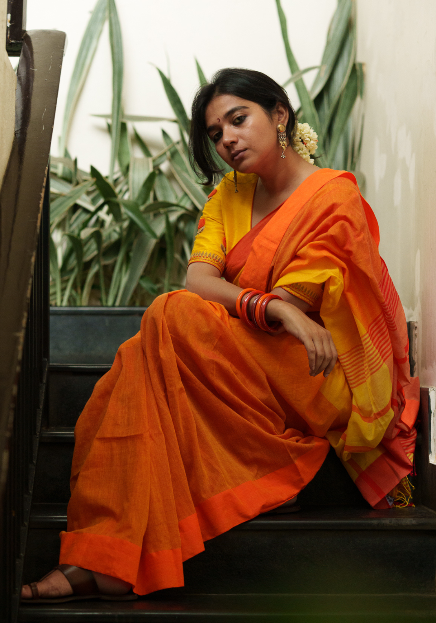HOLUD GNAADA COTTON TANT SAREE