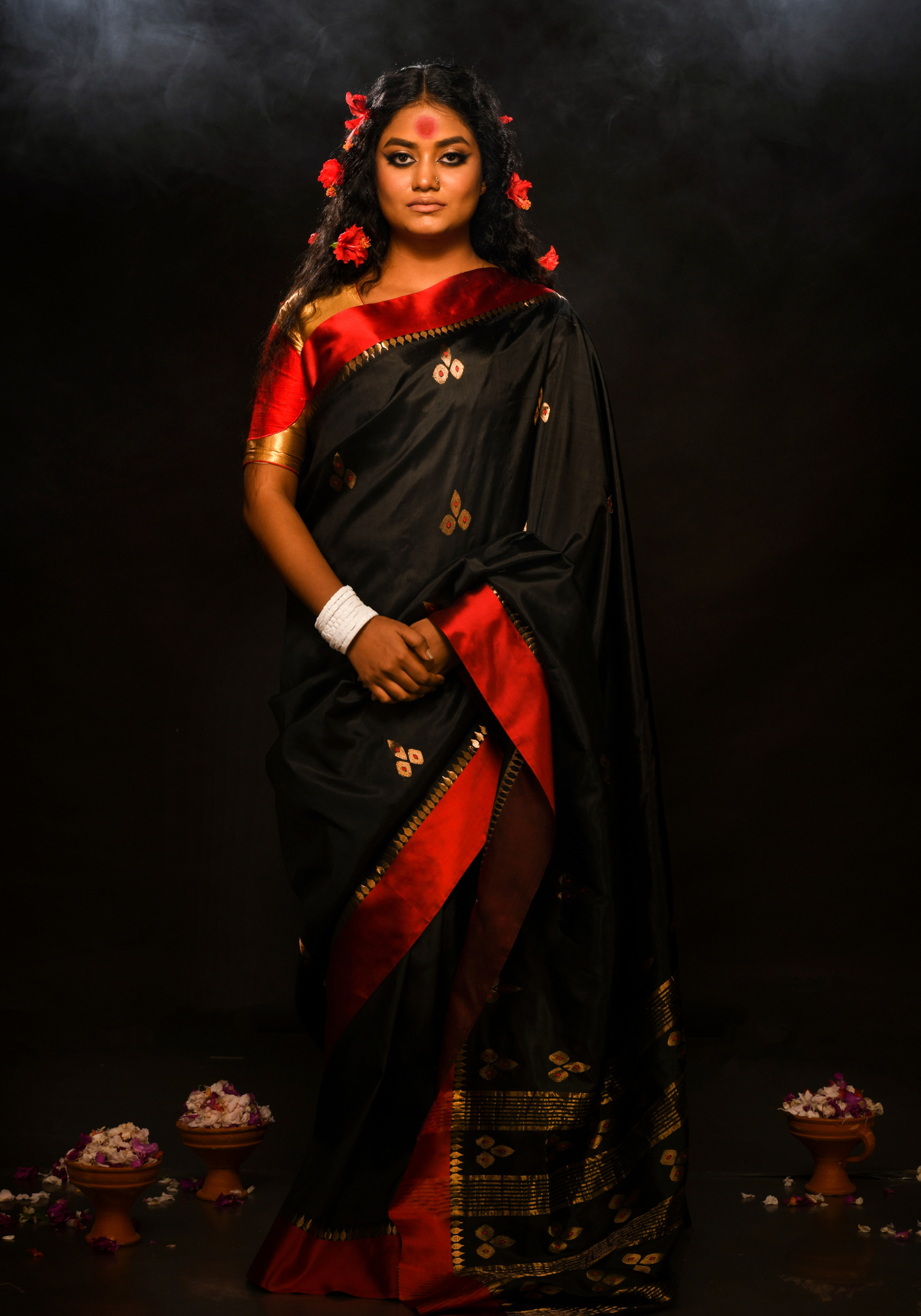 DURGA PUJOR GOROD SILK SAREE