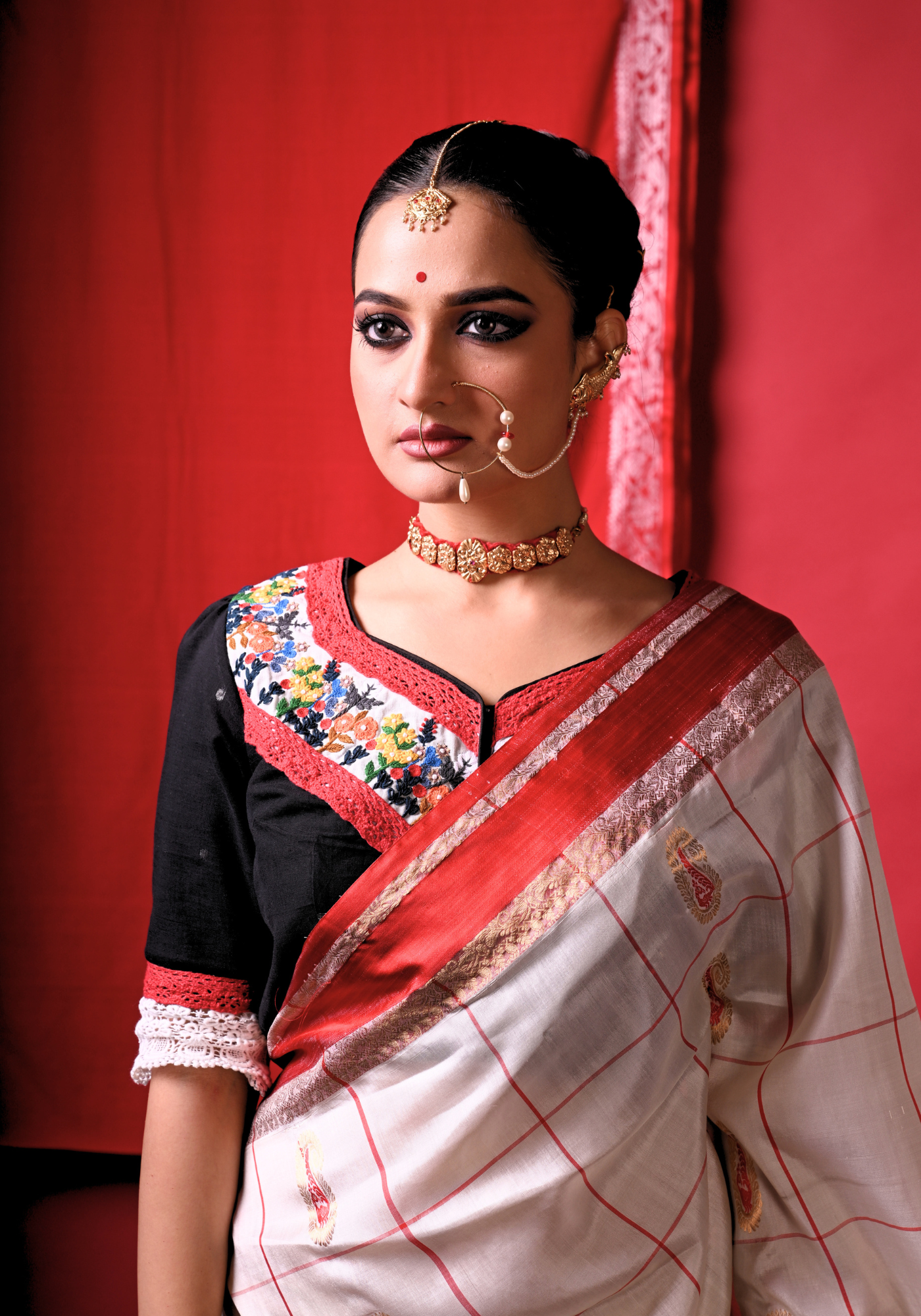 INDUBALAR PHOOLER BAGAN BLOUSE