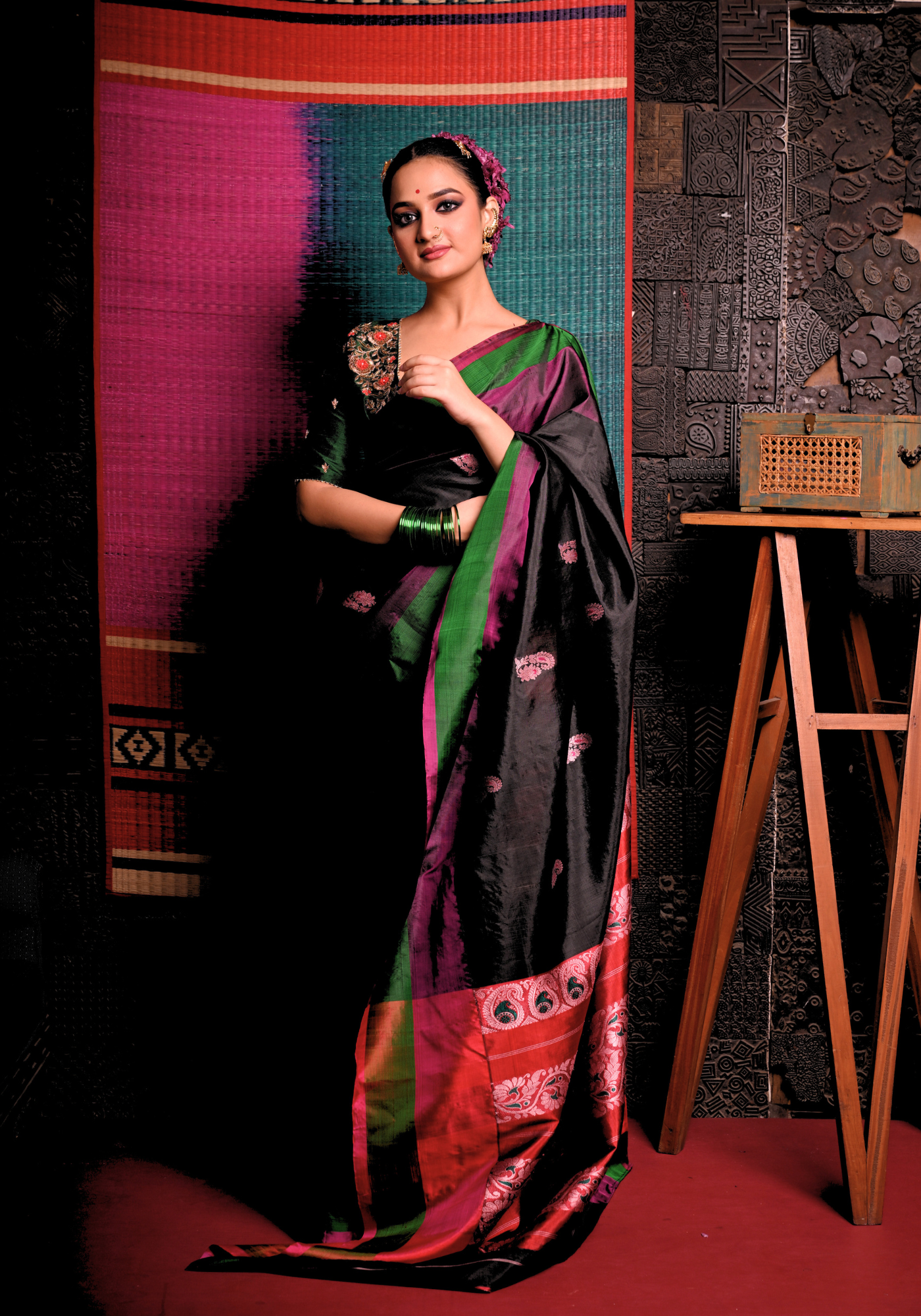 KRISHNAKALI GOROD SILK SAREE