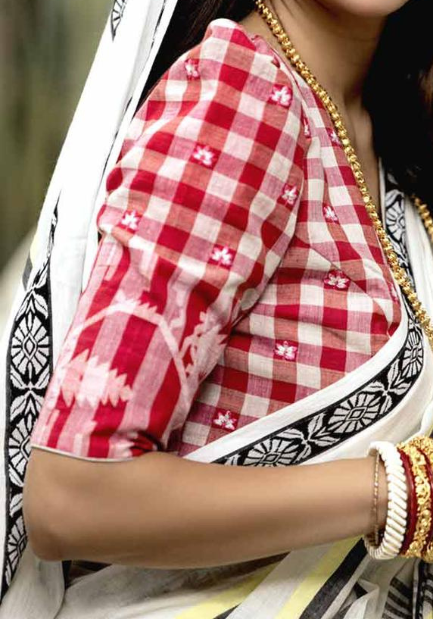 CHERRY BLOSSOM JAMDANI BLOUSE