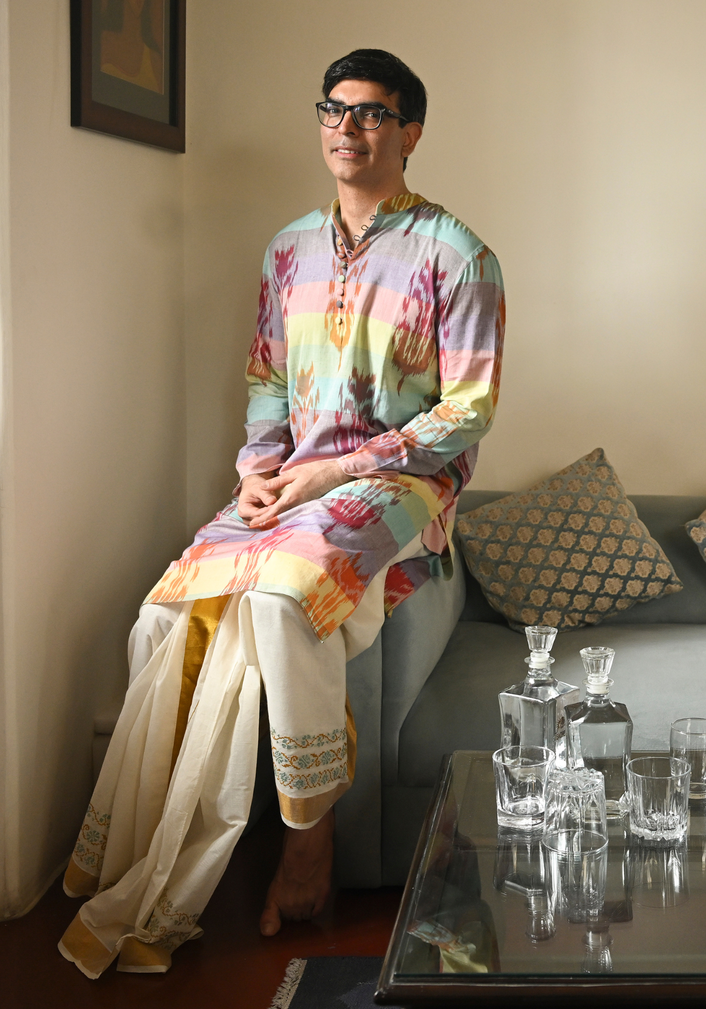 ANAND IKKAT KURTA