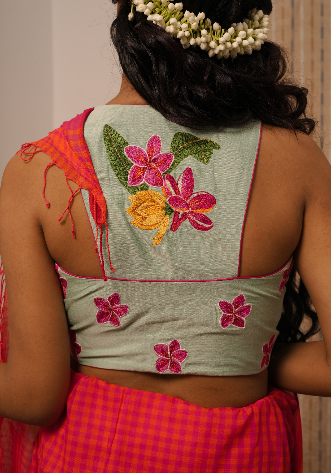 CHAMPA MINT RACERBACK BLOUSE