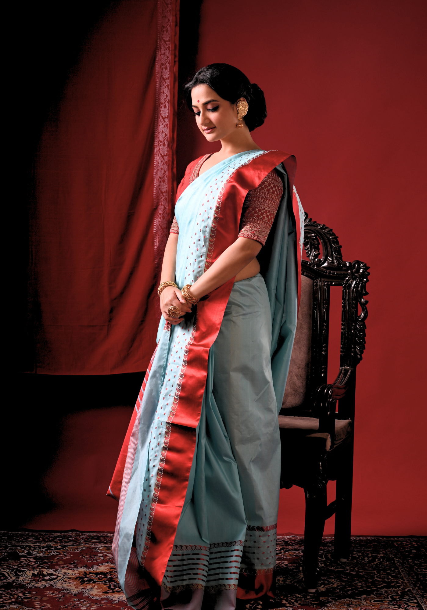RANGA MEGH GOROD SILK SAREE