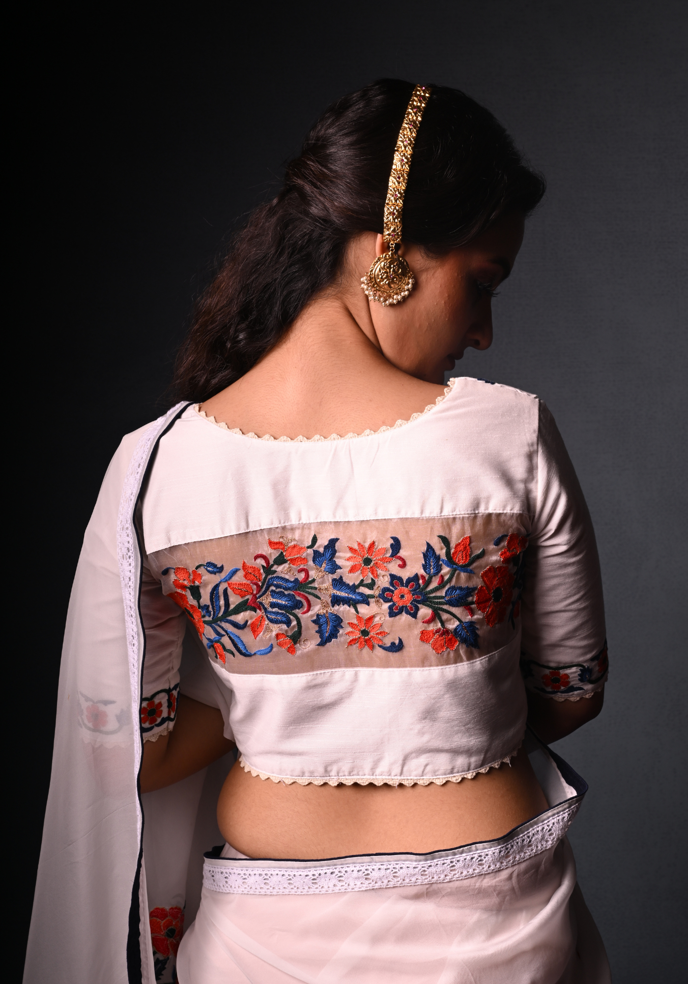 JAIPUR TILE ORGANZA BLOUSE