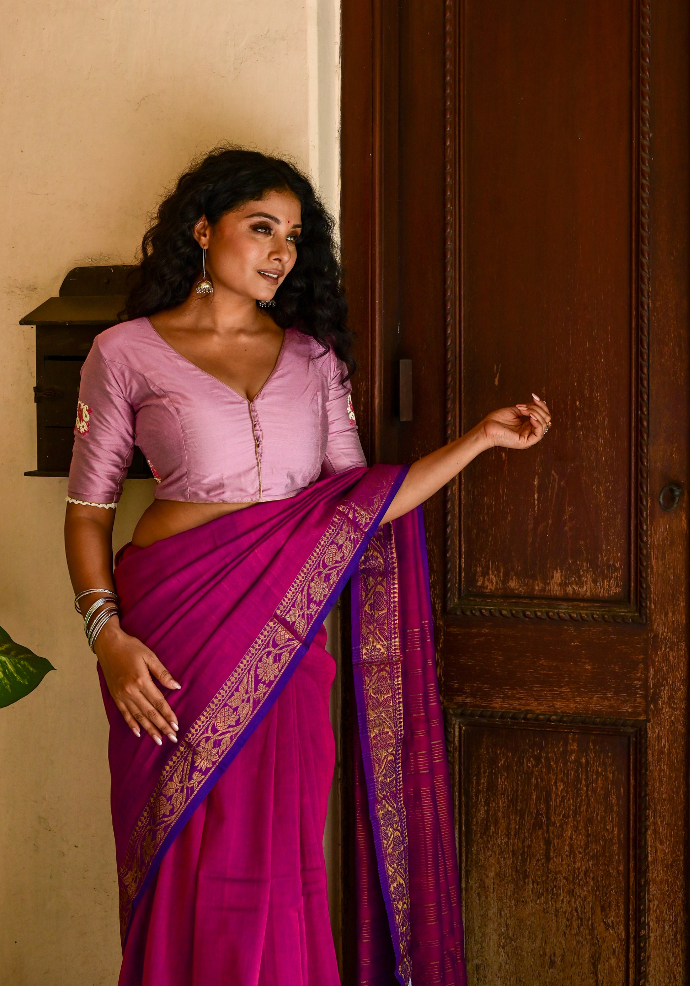 MAGENTA ANAROSH SAREE