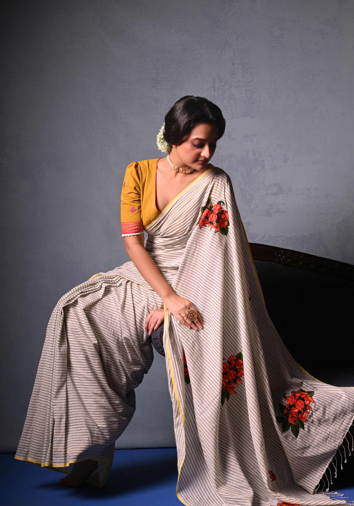 STRIPED PALASH SAREE