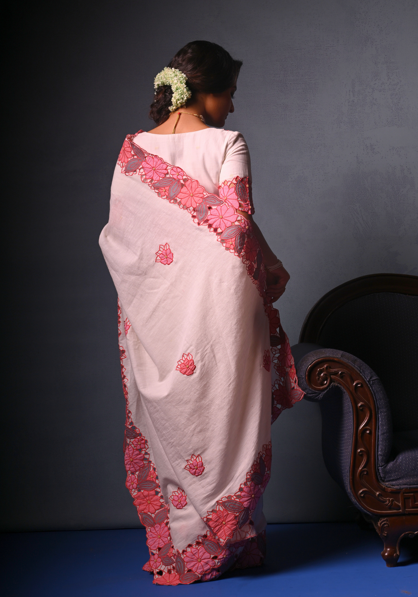 SHADA CUTWORK MADHABILATA SAREE