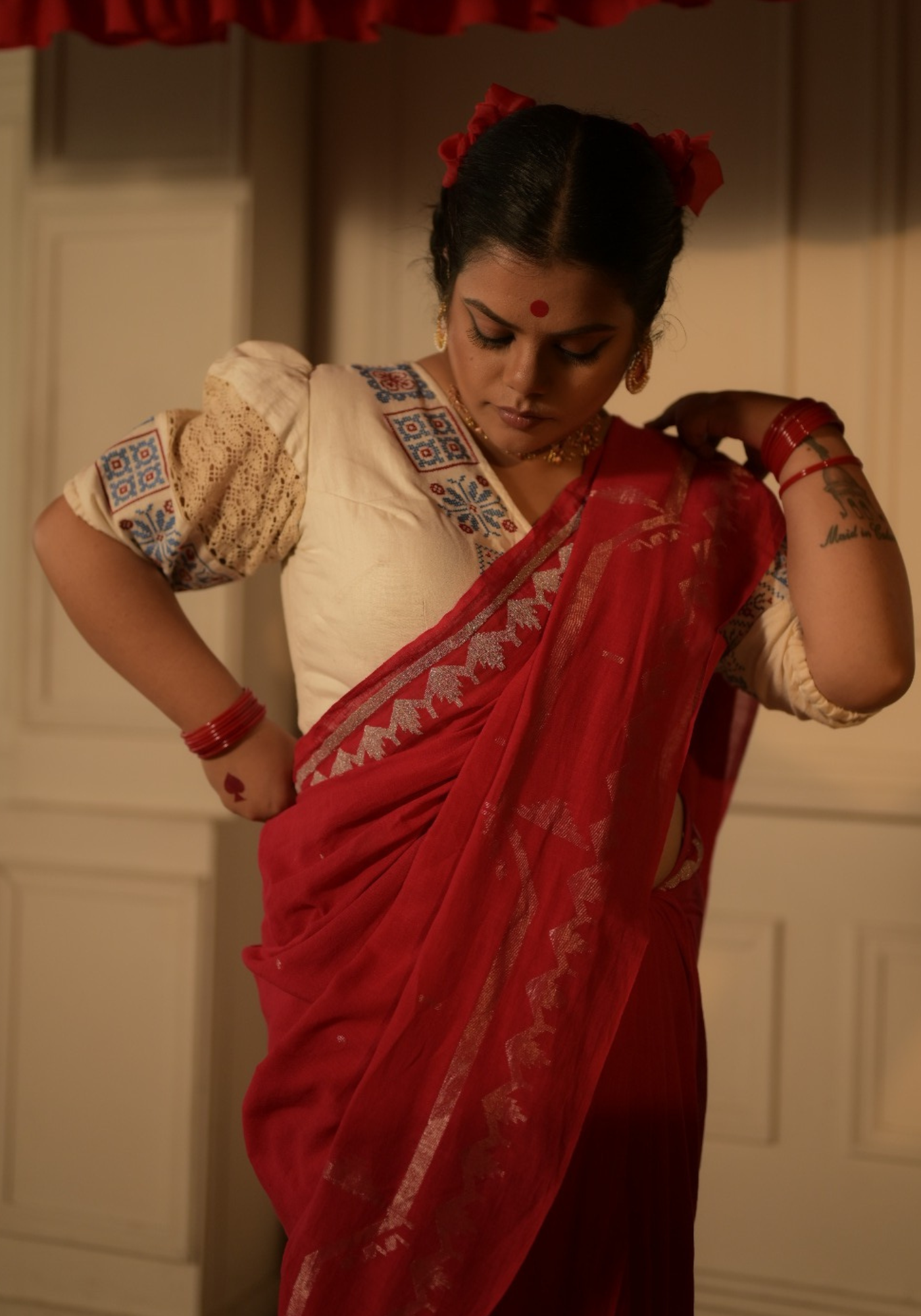 LAAL RUPO PUJOR SAREE