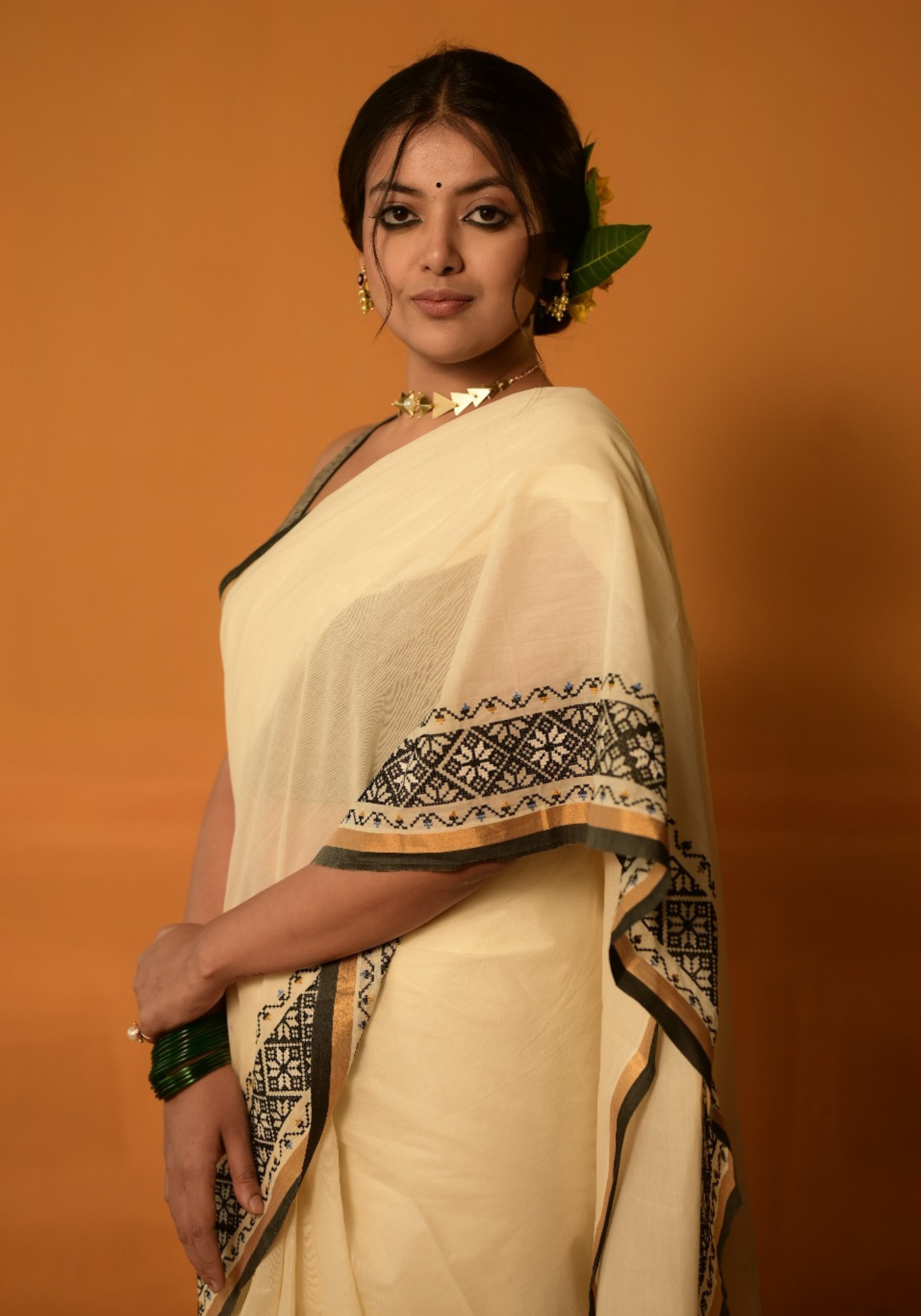 SHADA TILE BORDER SAREE