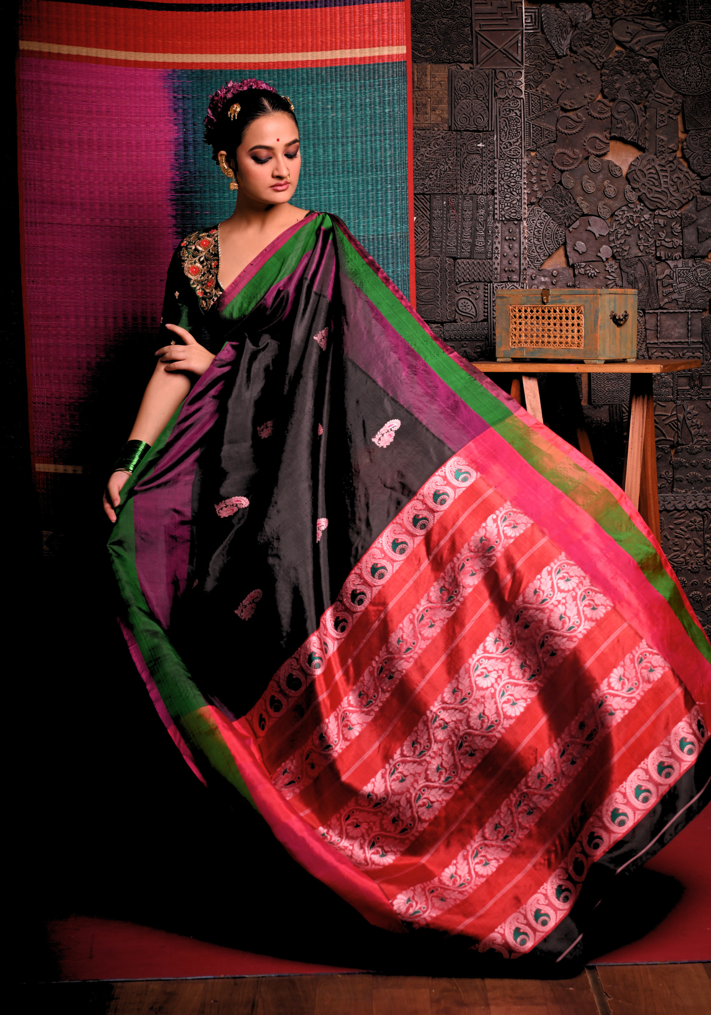 KRISHNAKALI GOROD SILK SAREE