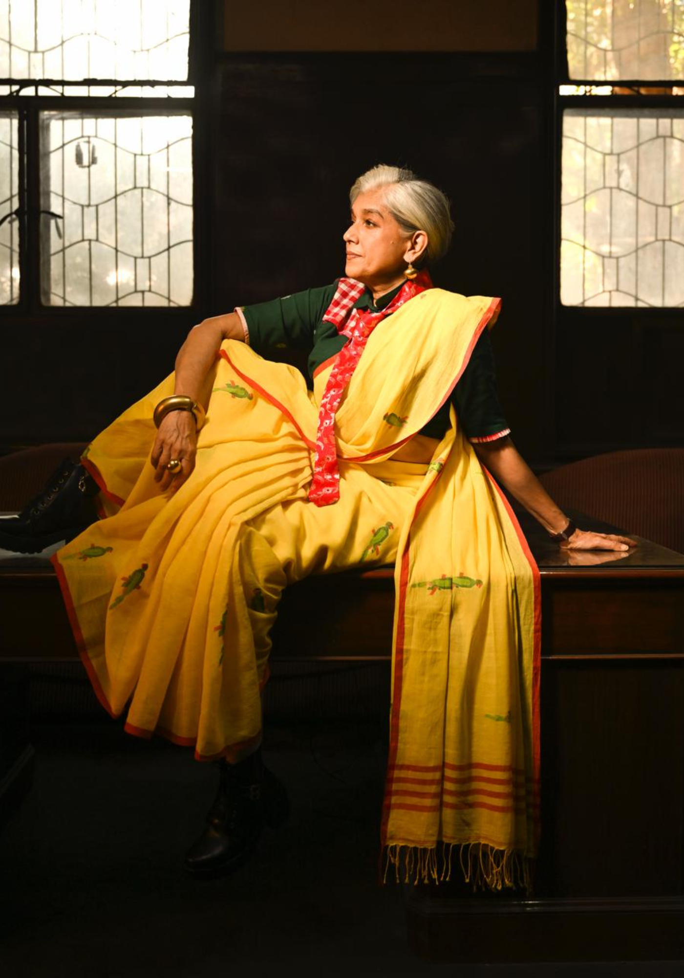 CUSTARD YELLOW TIYA JAMDANI SAREE