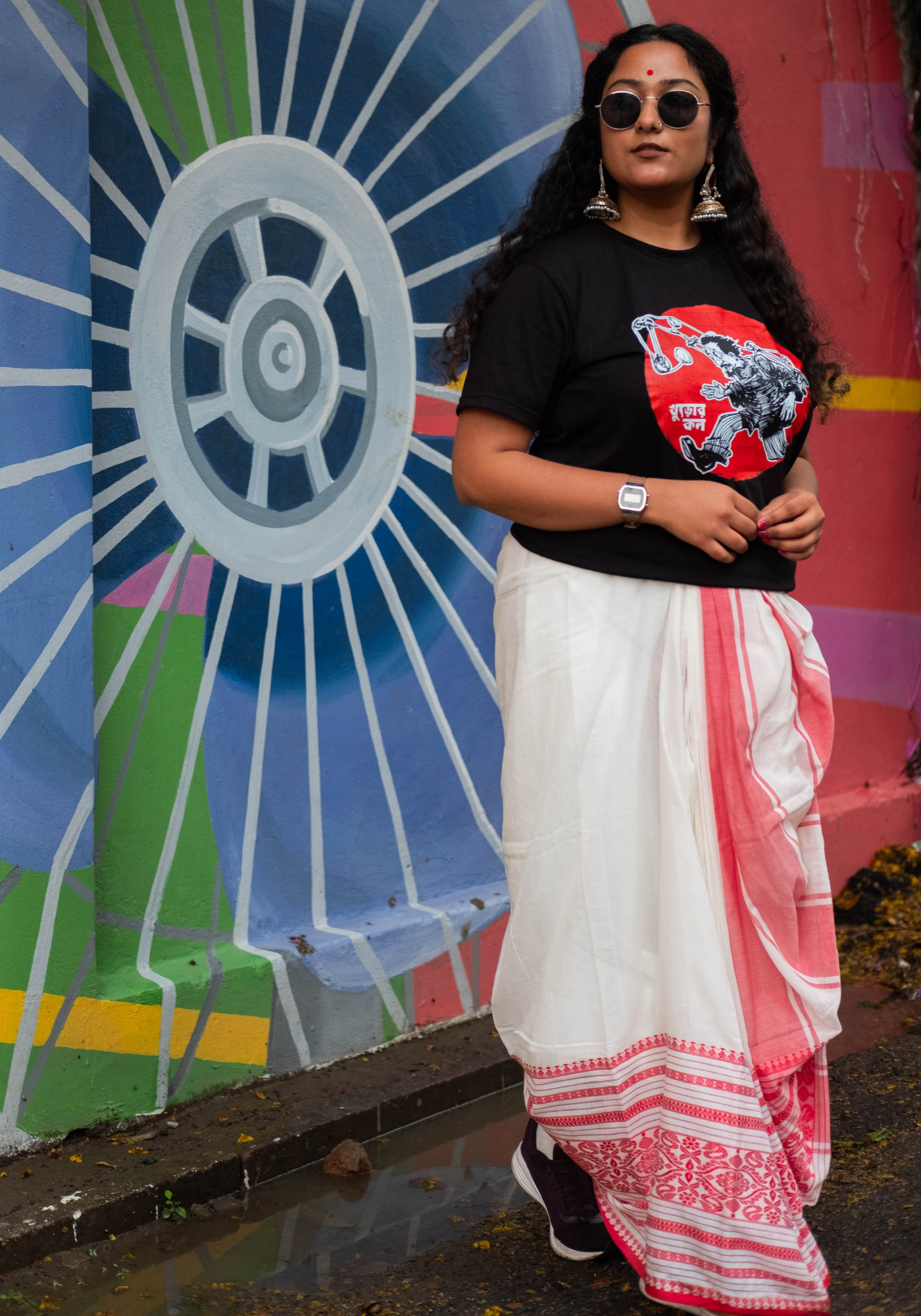 LAAL SHAADA MAHA PAAR TANT SAREE