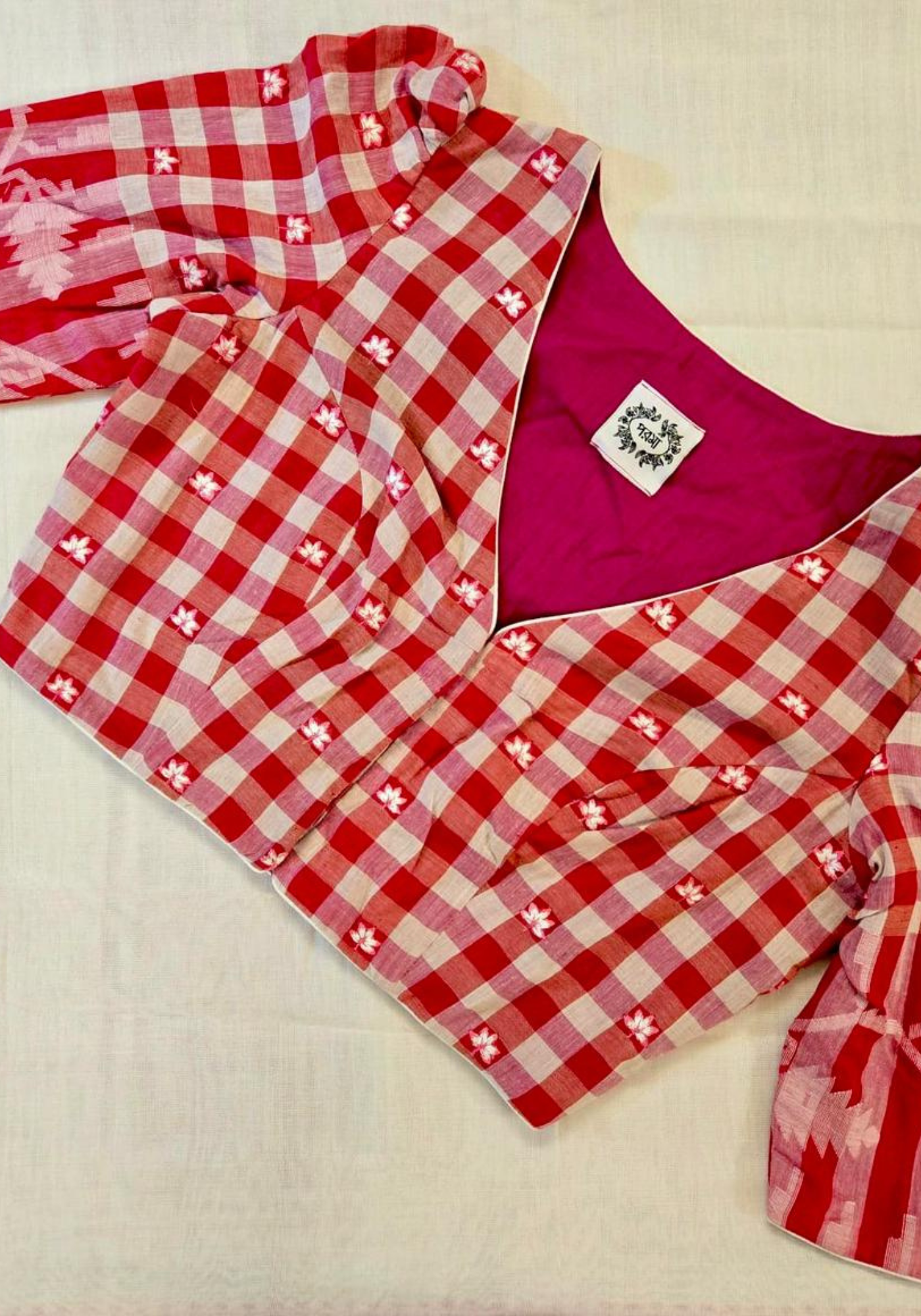 CHERRY BLOSSOM JAMDANI BLOUSE