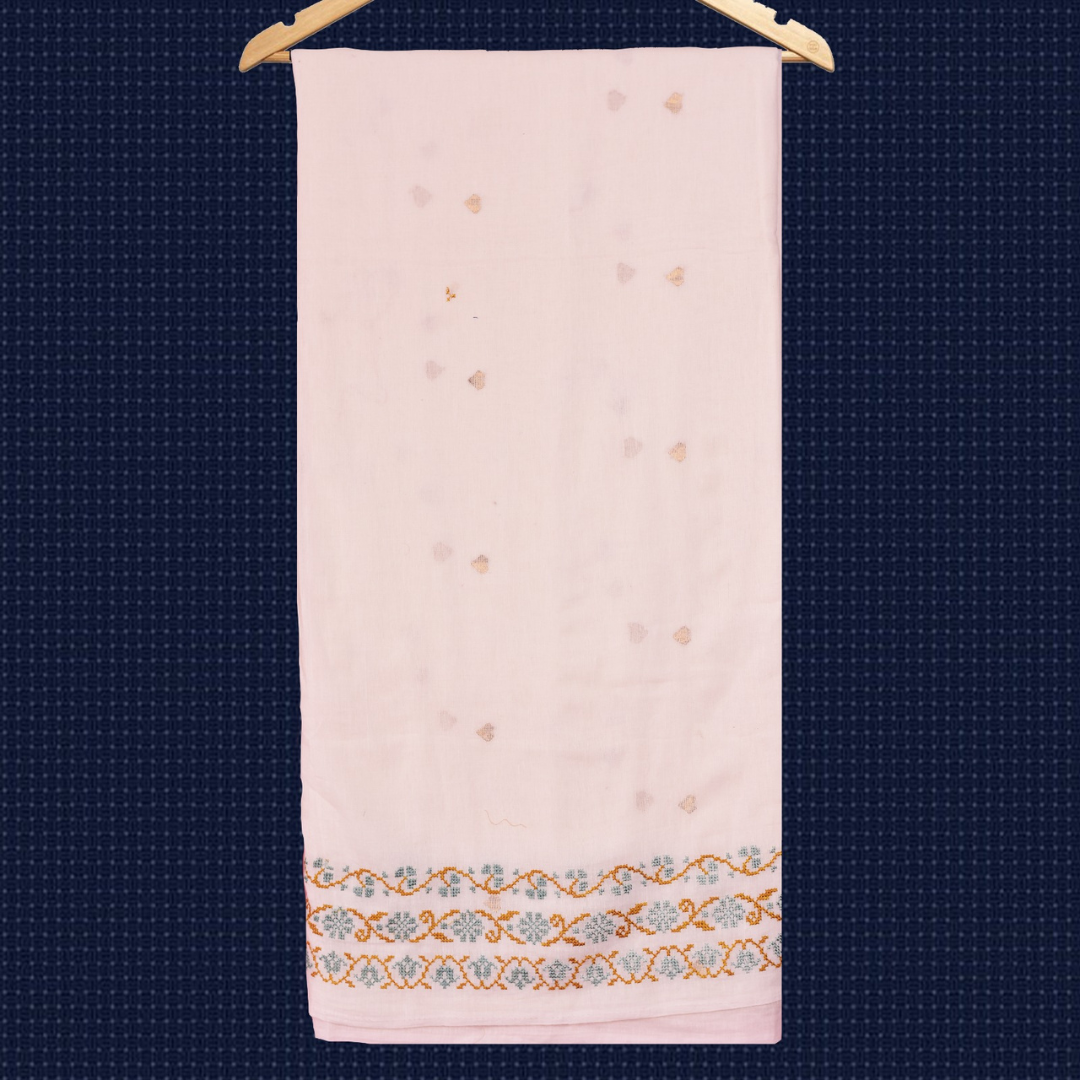 SHADA BOKUL PHOOL SAREE