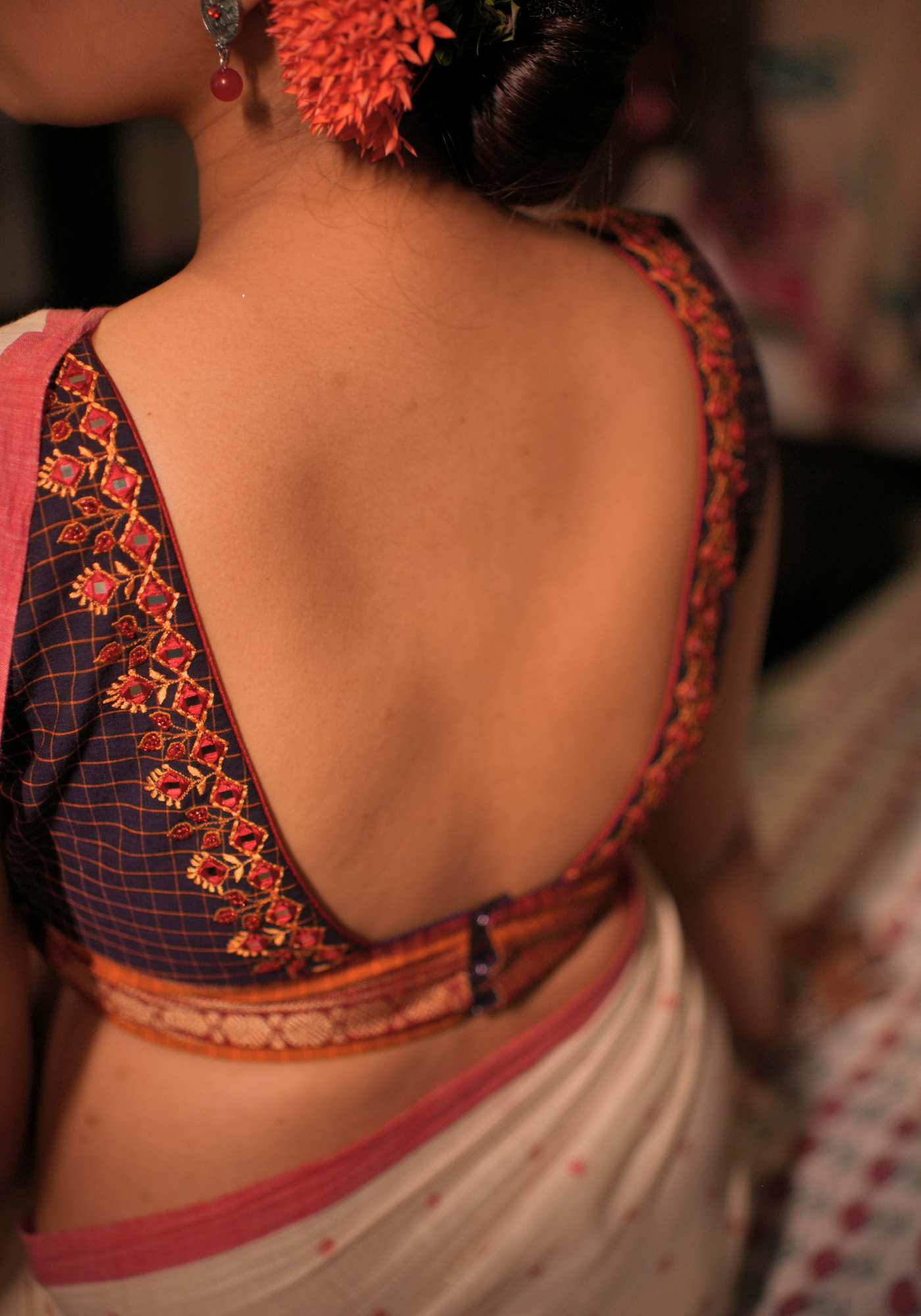 DIVYA PURPLE CHECKS BLOUSE