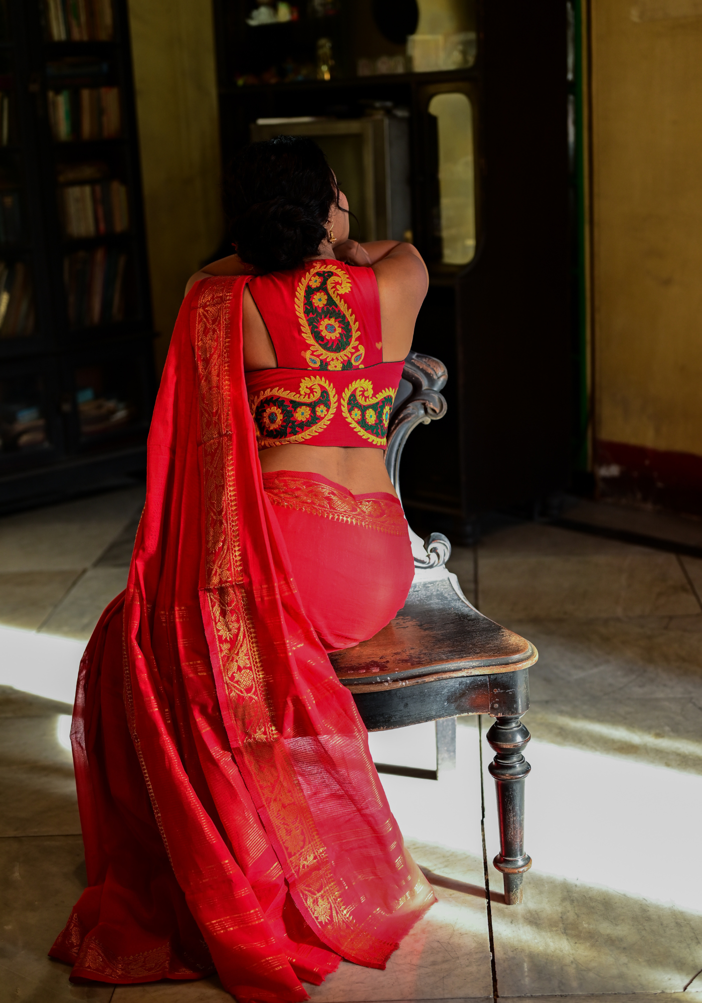 RED ANAROSH SAREE