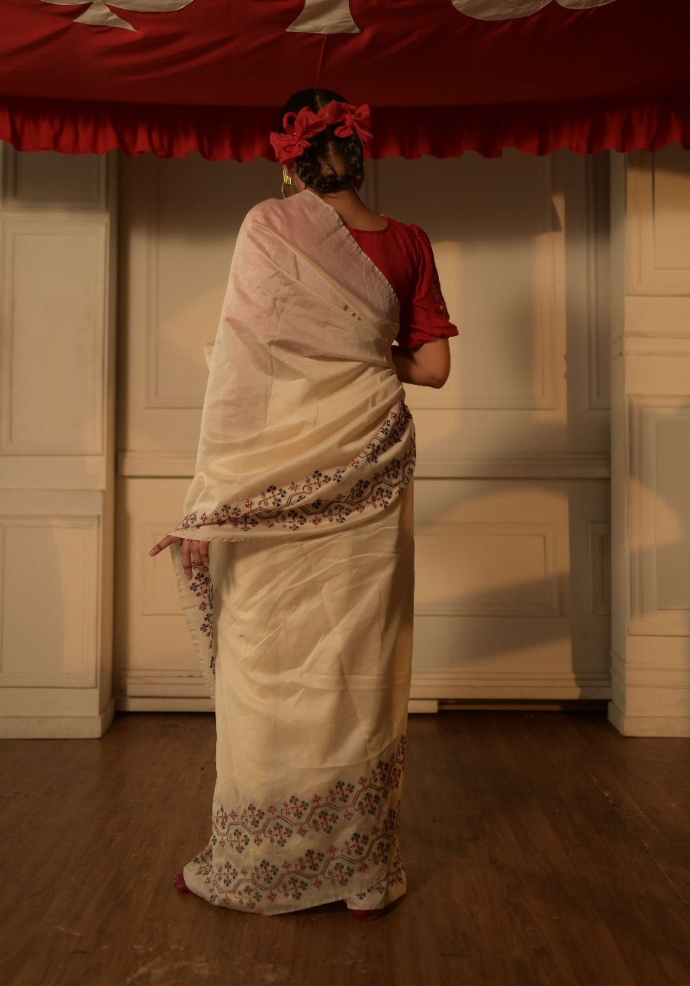 SHWET PADMA PUJOR SAREE