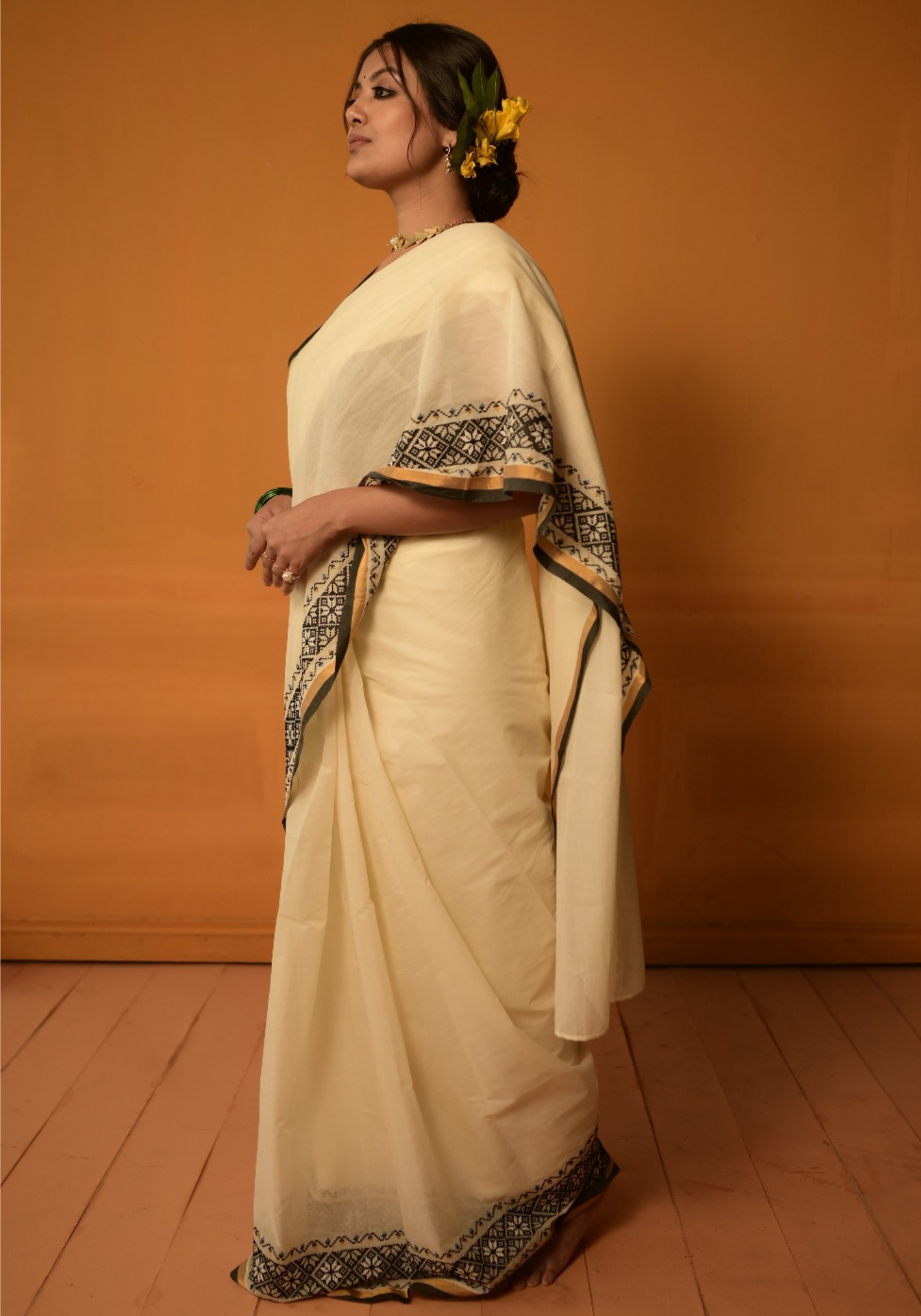 SHADA TILE BORDER SAREE