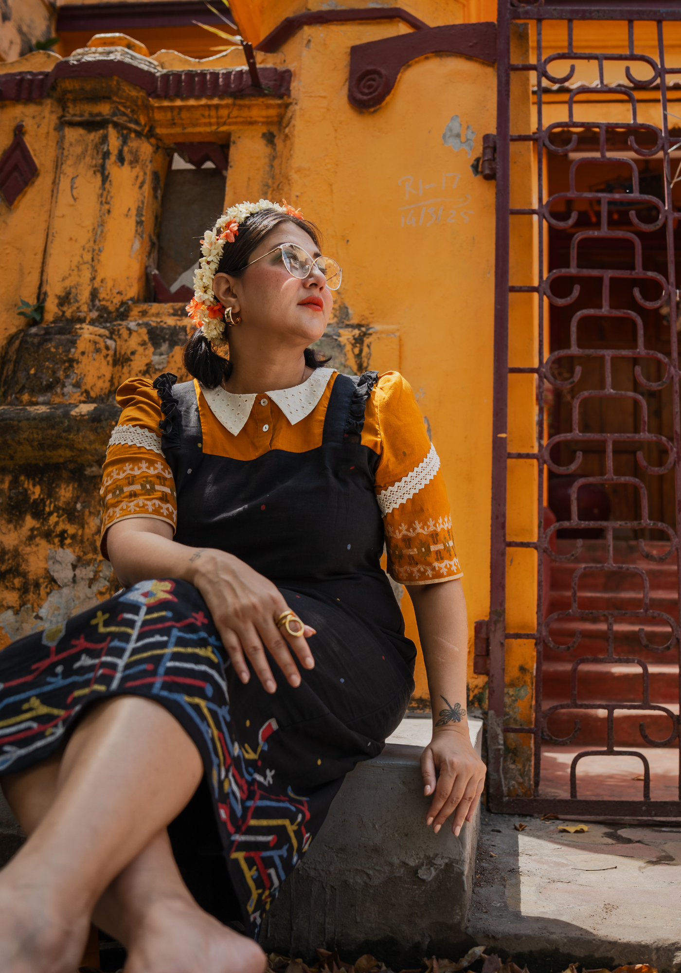 TAMARIND JAMDANI TUNIC DRESS