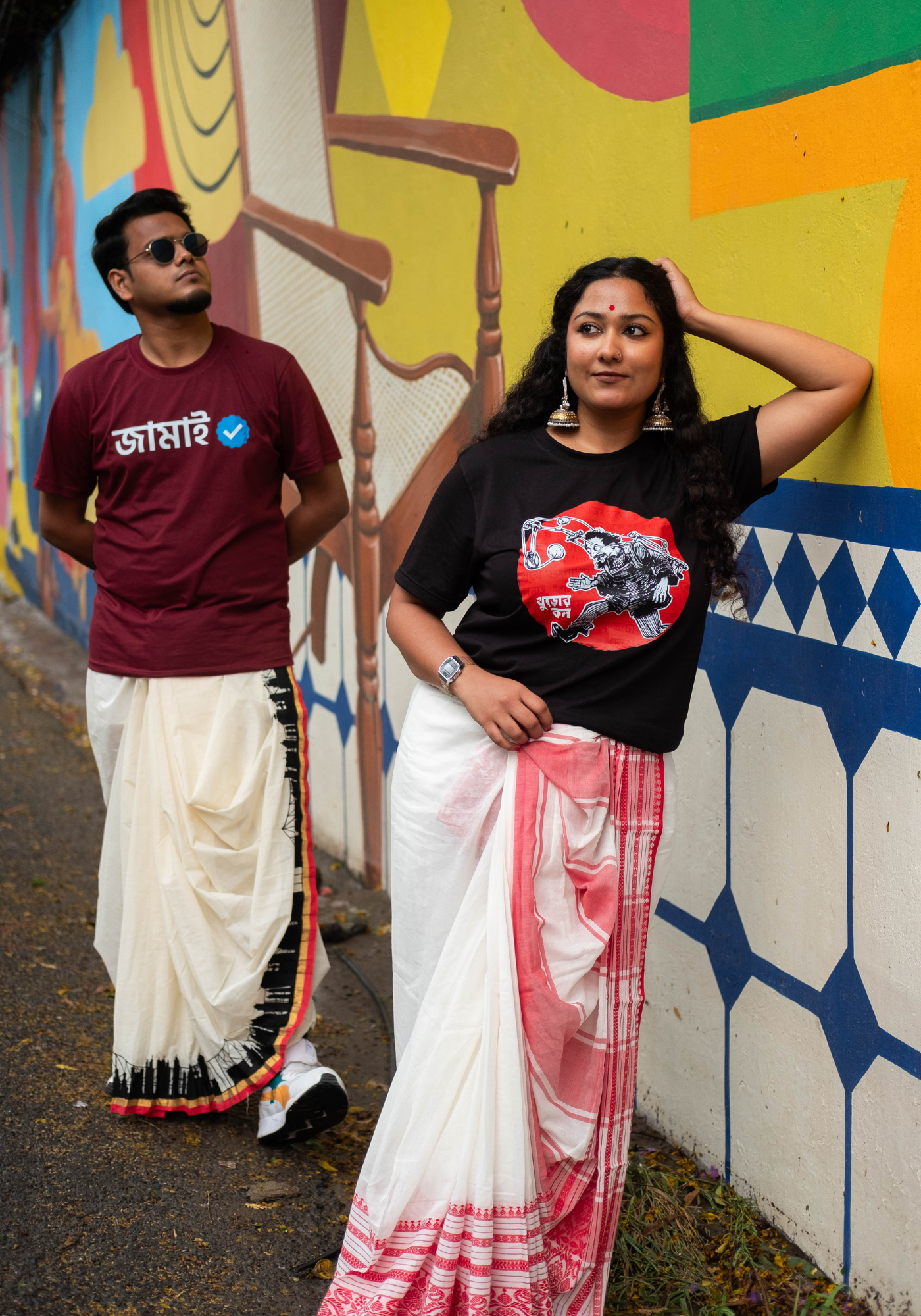 LAAL SHAADA MAHA PAAR TANT SAREE