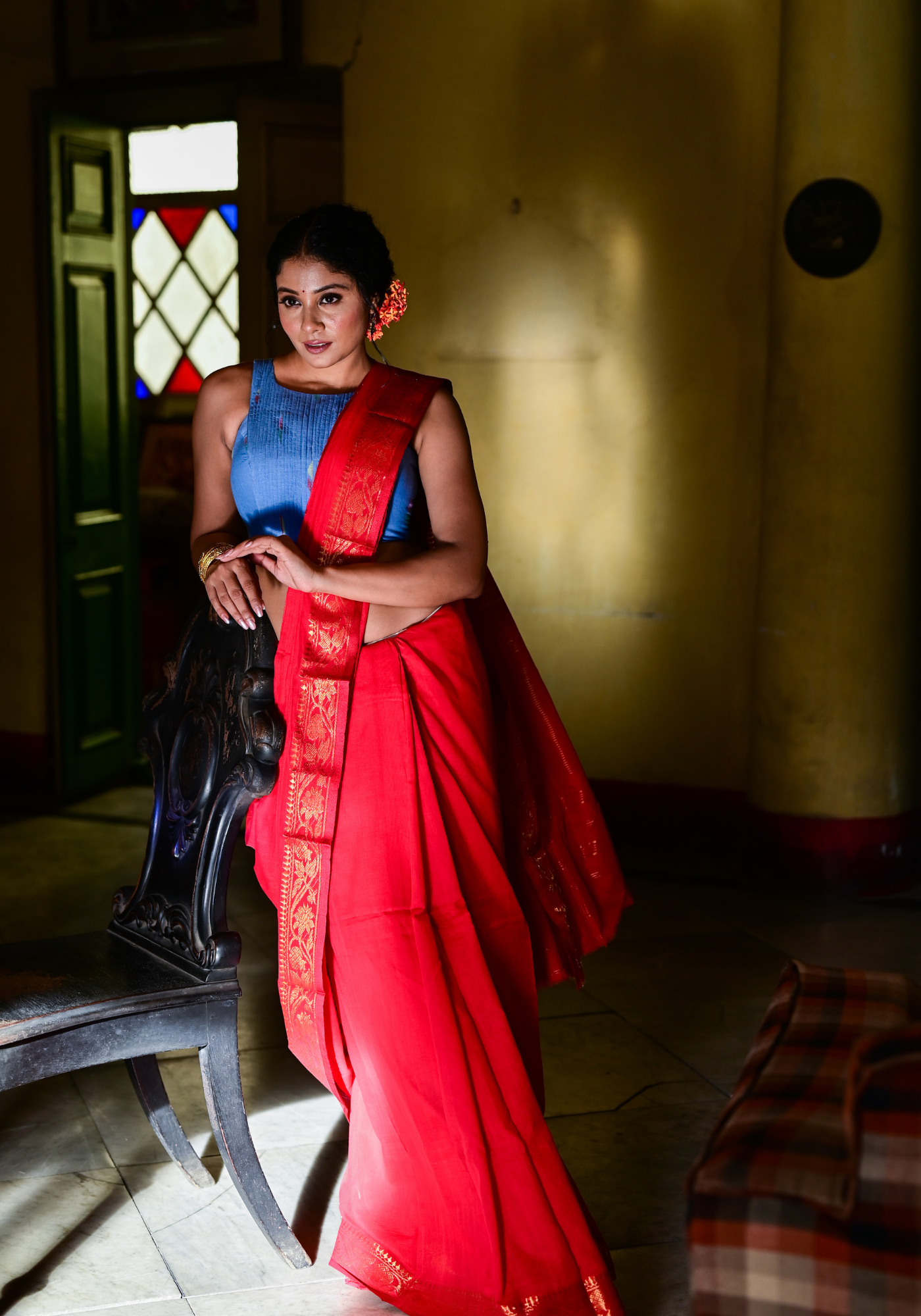 RED ANAROSH SAREE