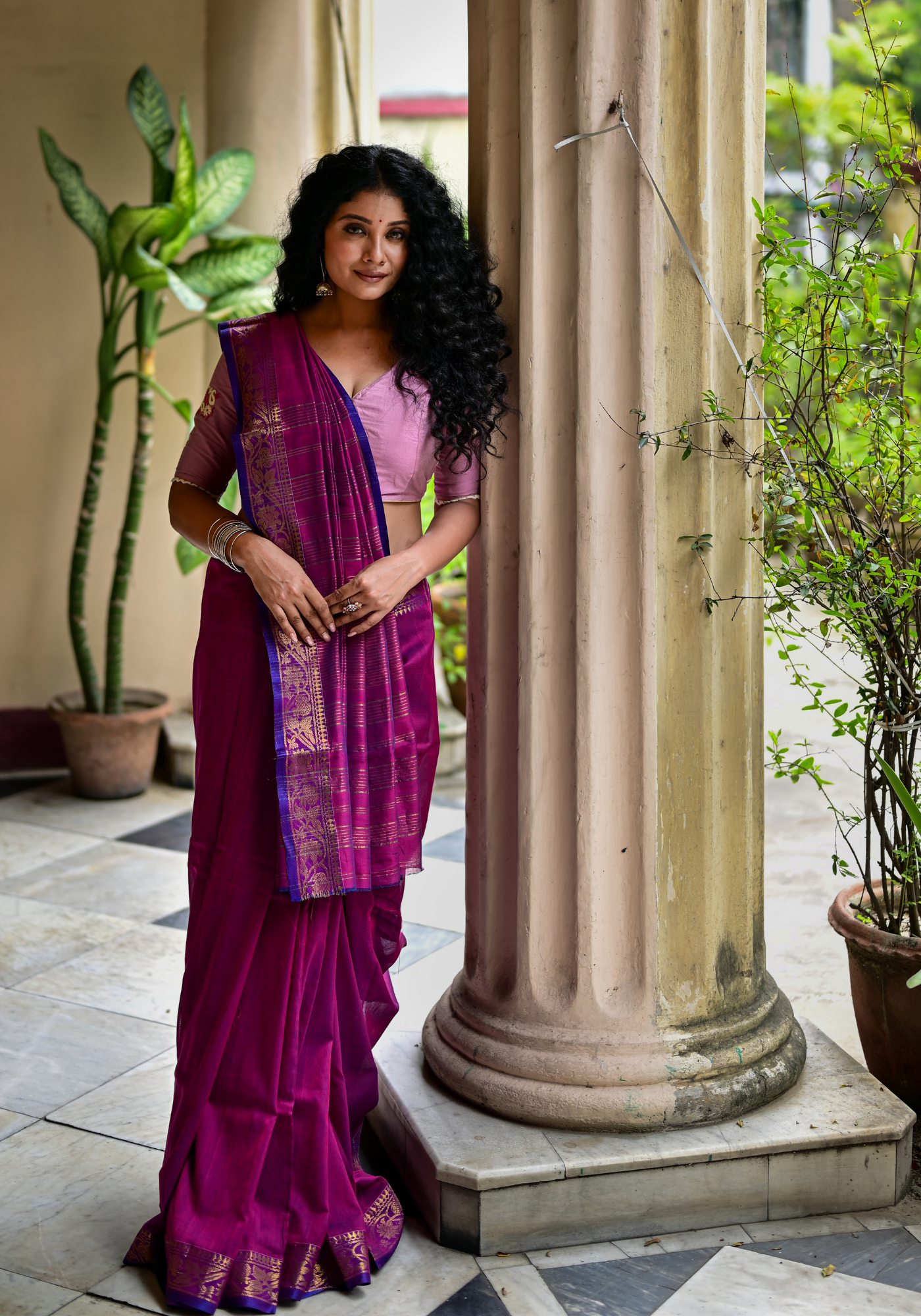 MAGENTA ANAROSH SAREE