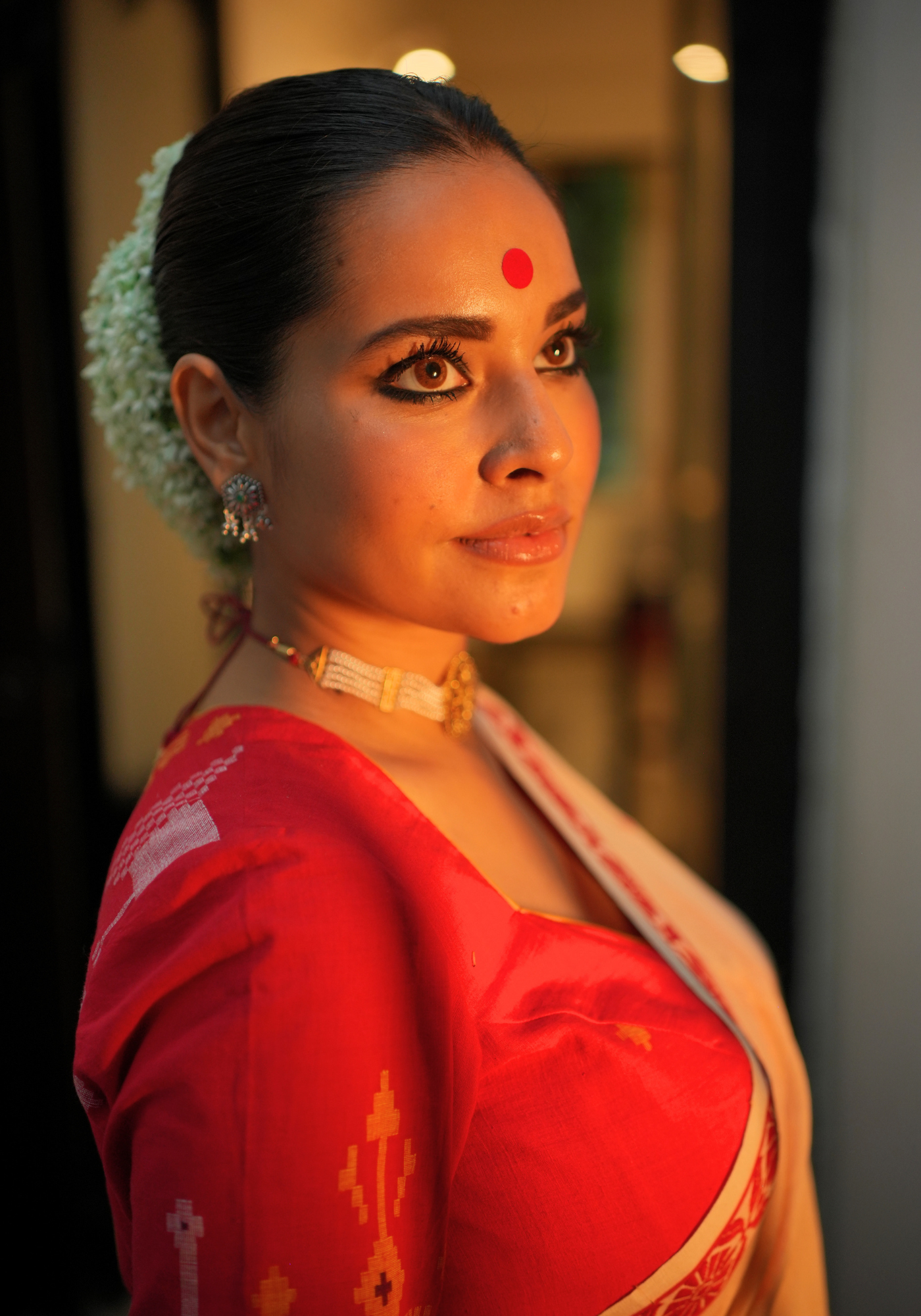 LAAL MOYUR PITH KATA BLOUSE