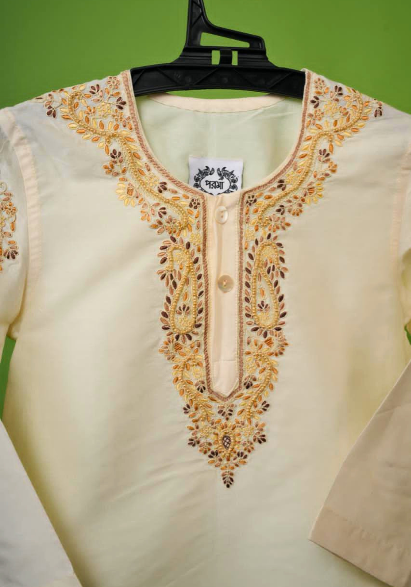 RAJANIGANDHA IVORY KURTA DHUTI SET