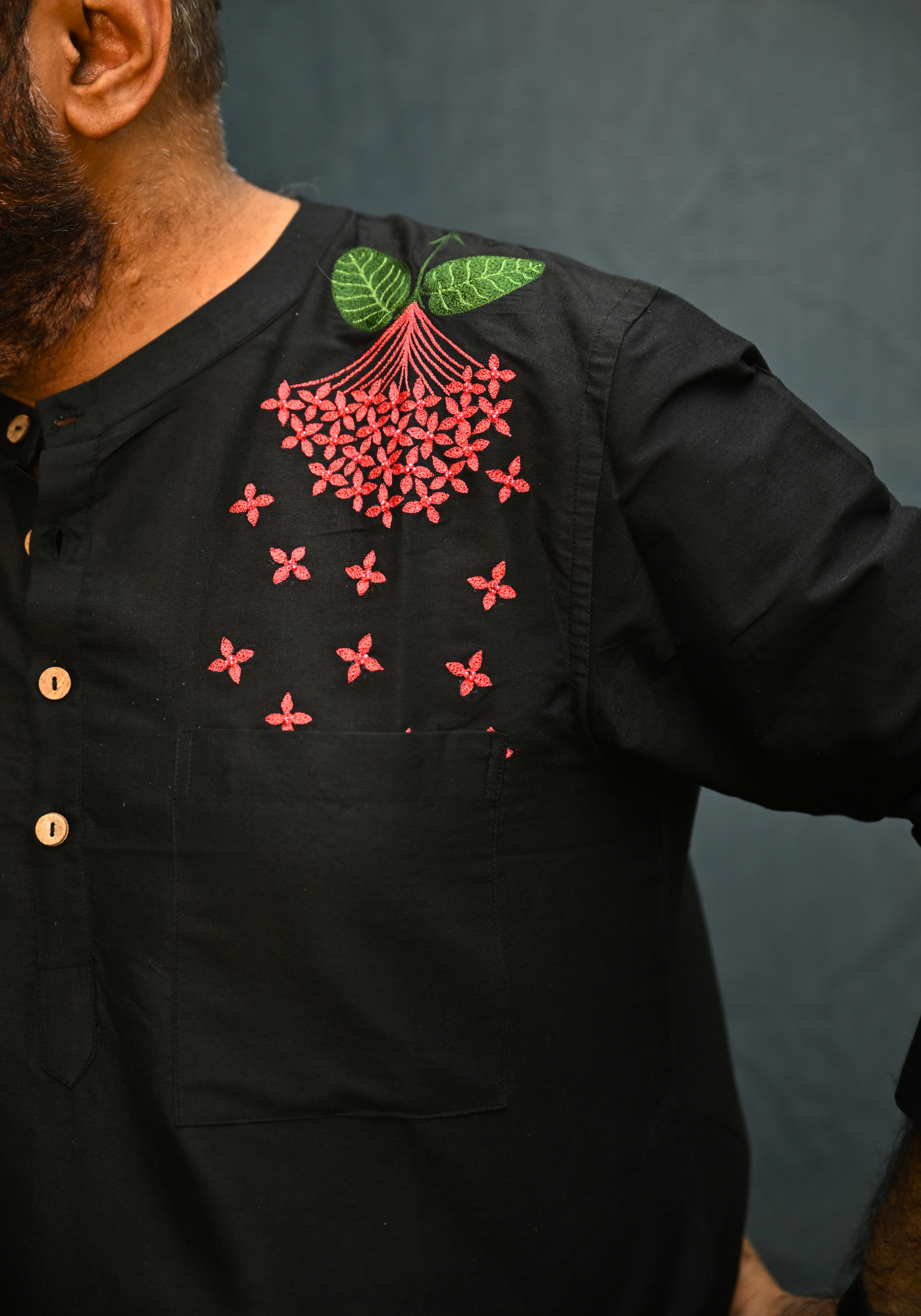 RONGON BLACK KURTA