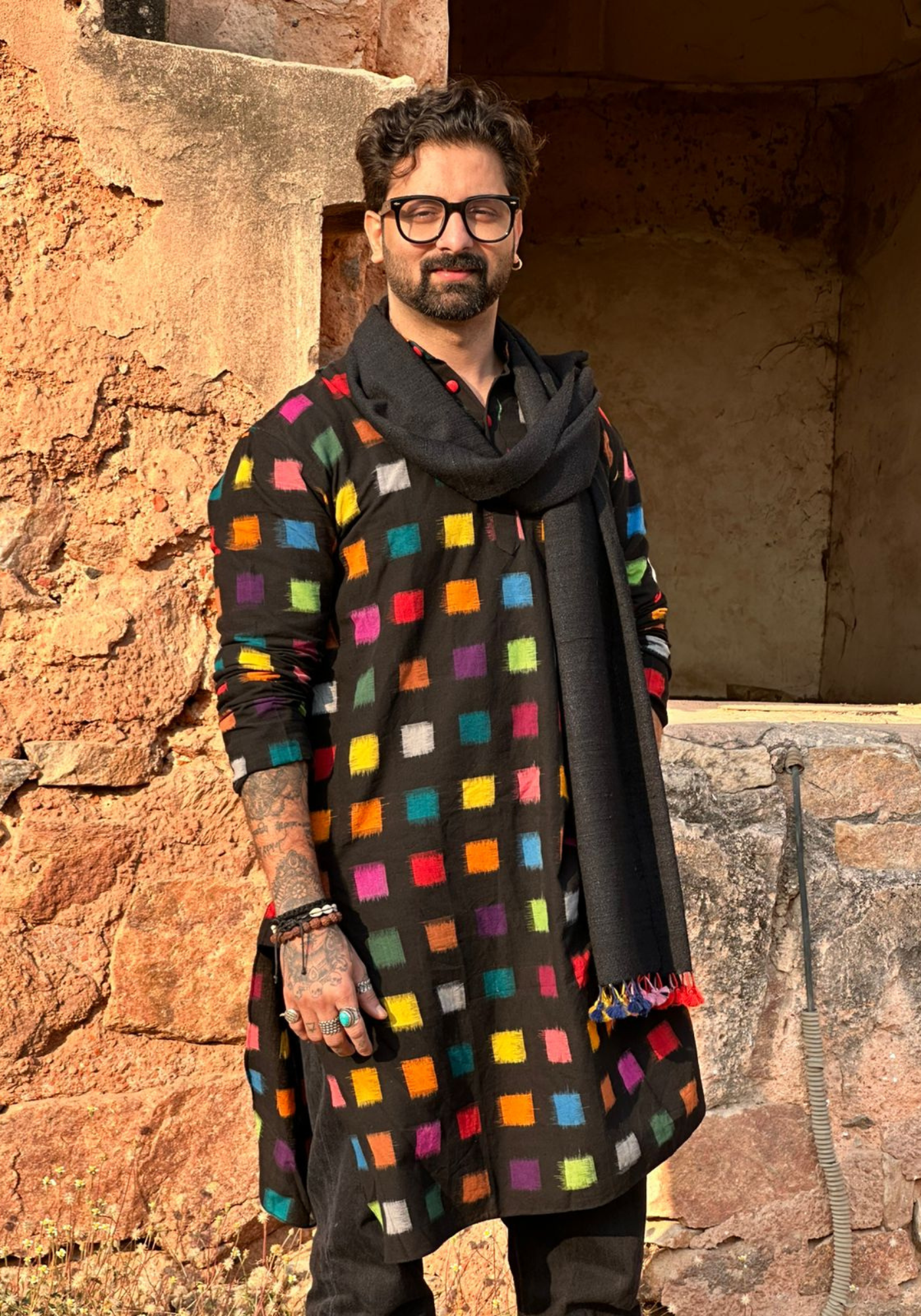 RAMDHONU IKKAT KURTA