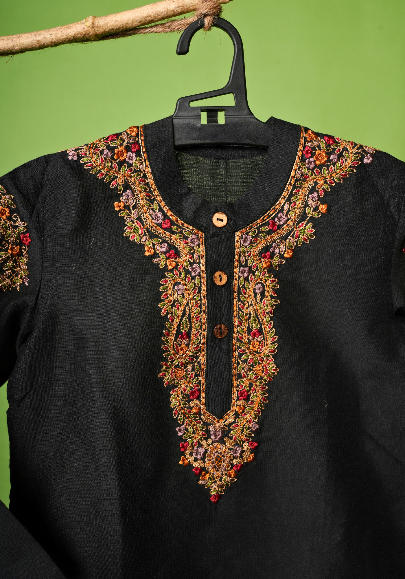 KASHMIRI SHAWL KURTA DHUTI SET