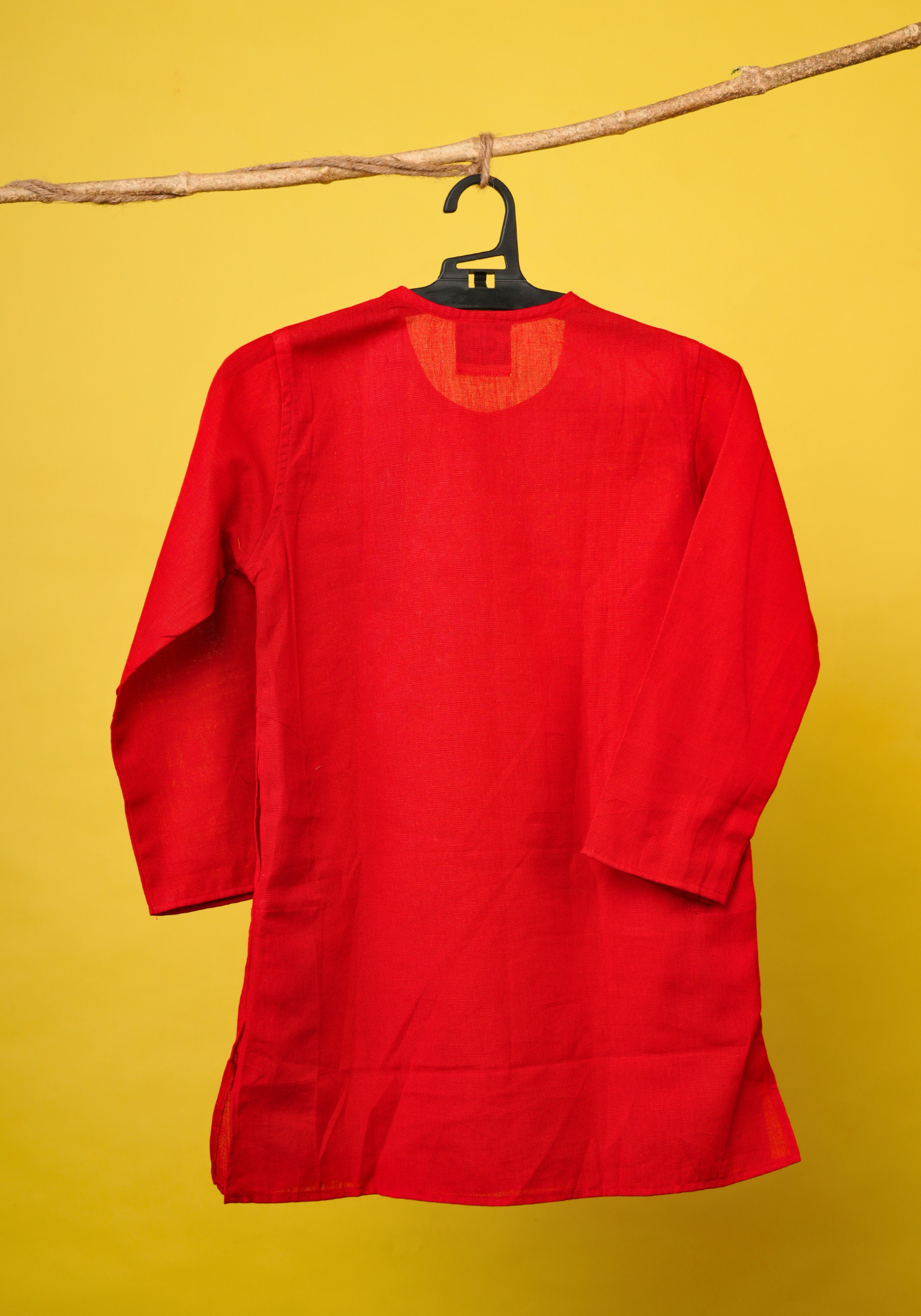 NEW JAMDANI KAJ RED & WHITE KURTA DHUTI SET