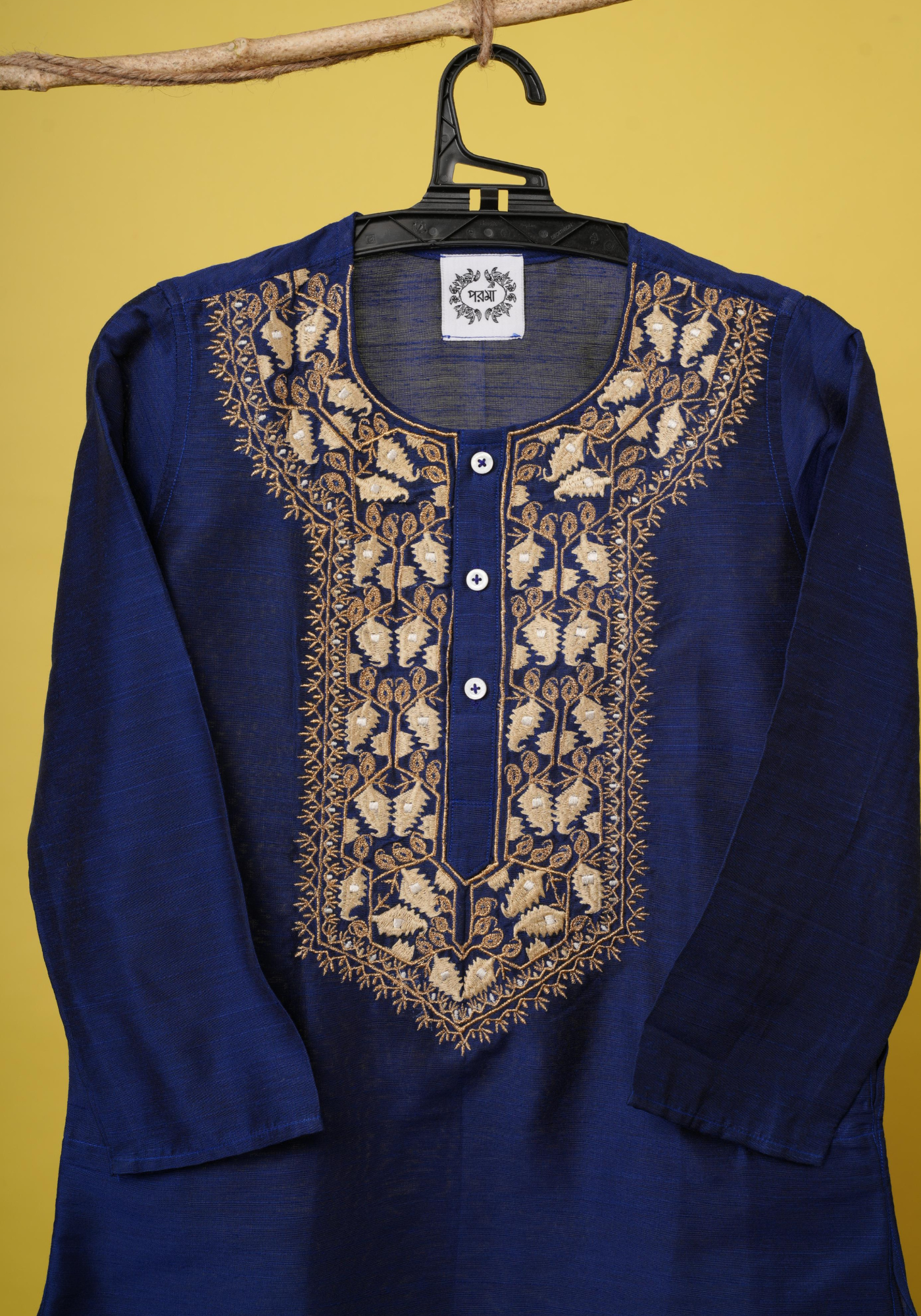 TOPOR MUKUT BLUE KURTA DHUTI SET