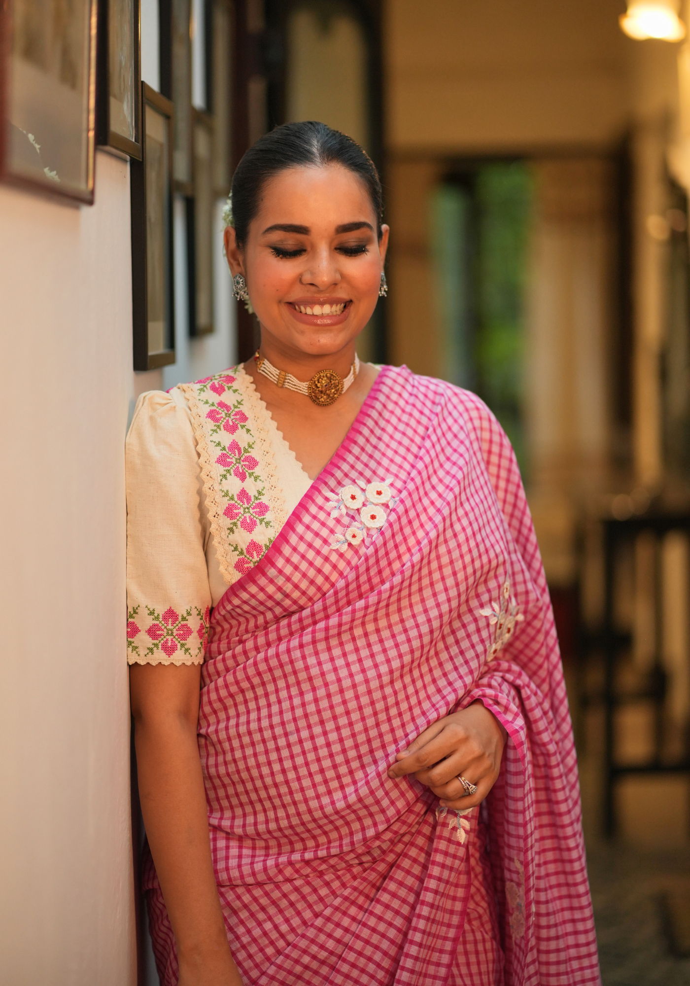 SAKURA GINGHAM SAREE