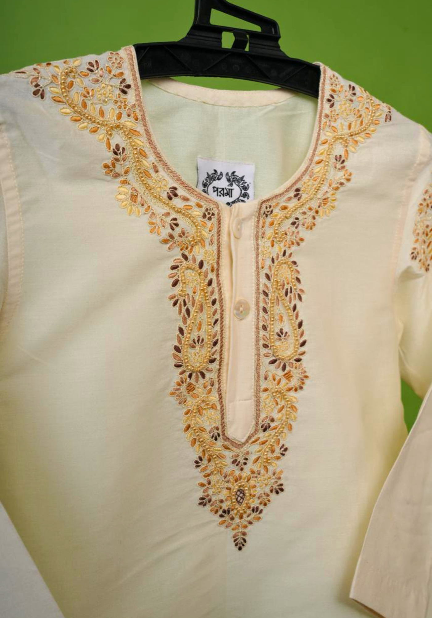 RAJANIGANDHA IVORY KURTA DHUTI SET