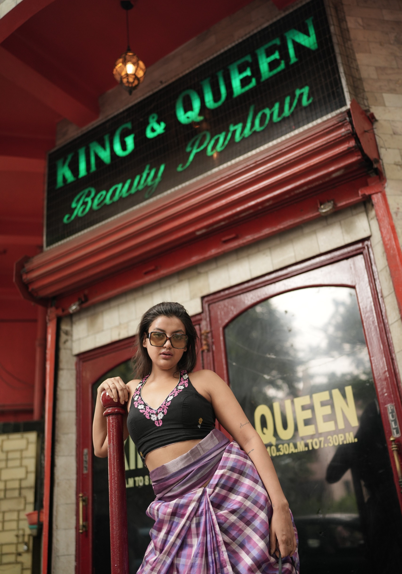 BLACK SONALI JAMDANI HALTER BLOUSE