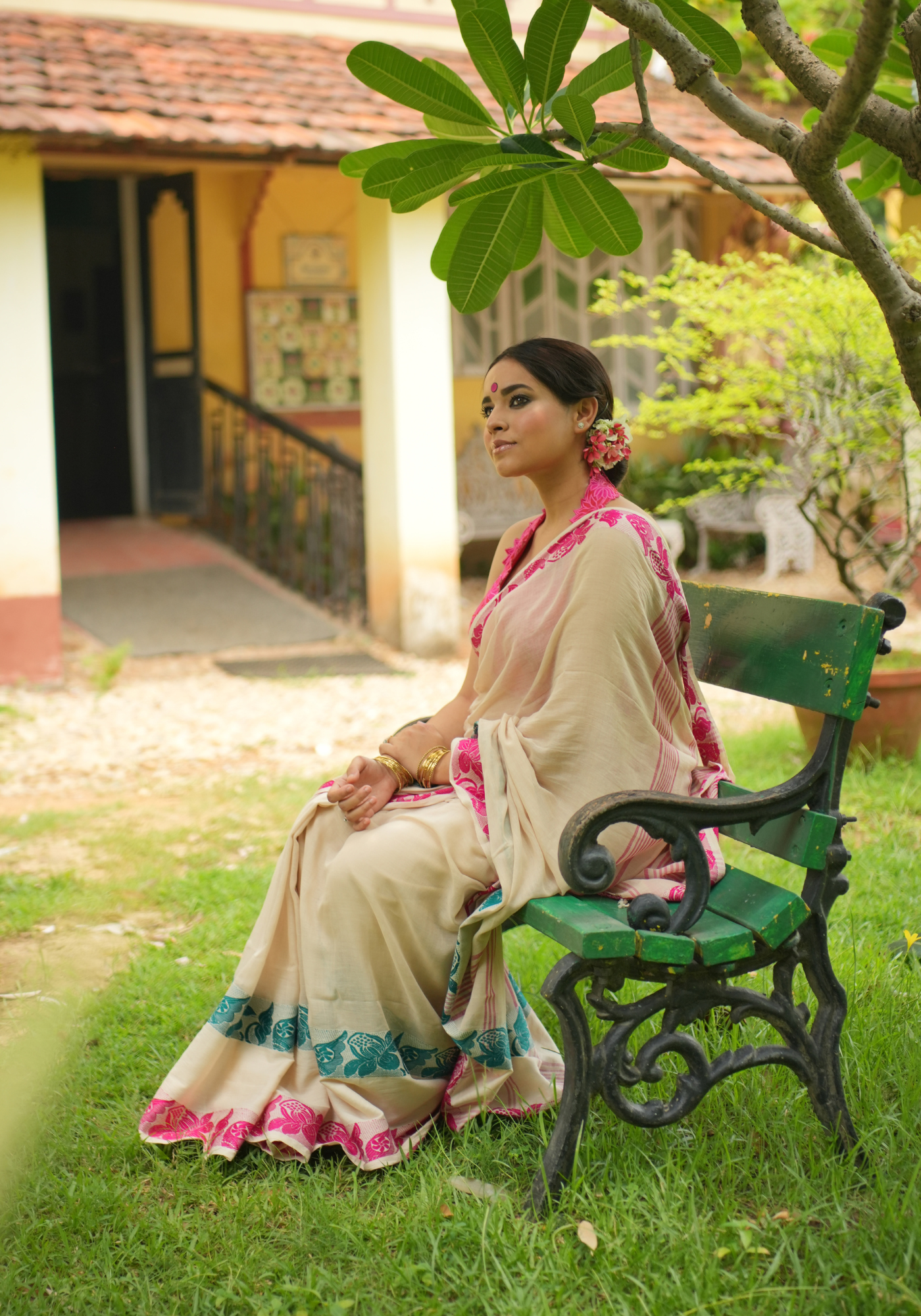 CHANDAN PADMA SHANKHA SAREE