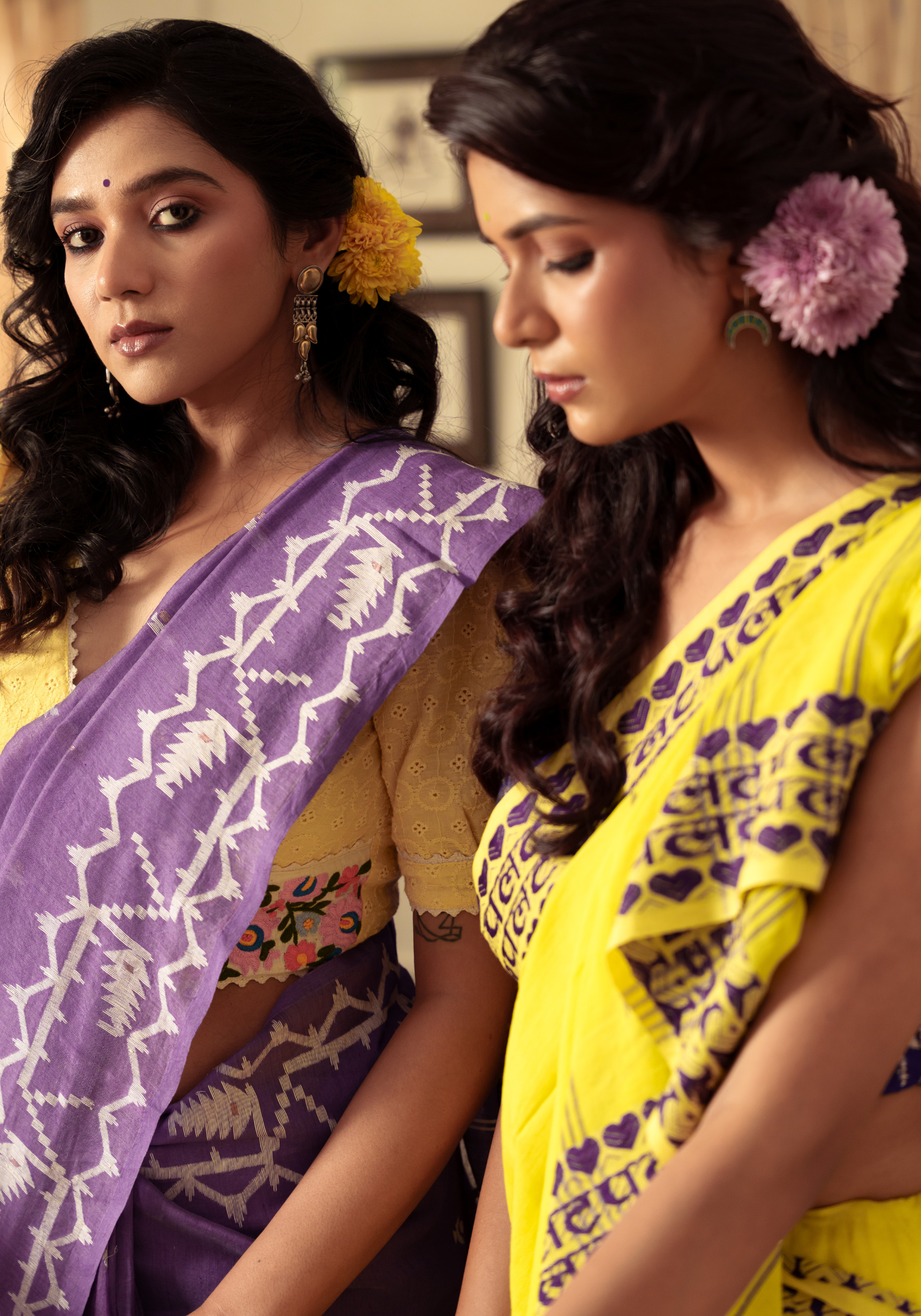 JAKARANDA LAVENDER JAMDANI SAREE