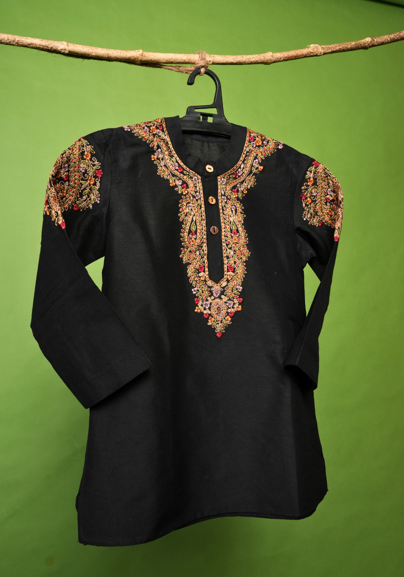 KASHMIRI SHAWL KURTA DHUTI SET