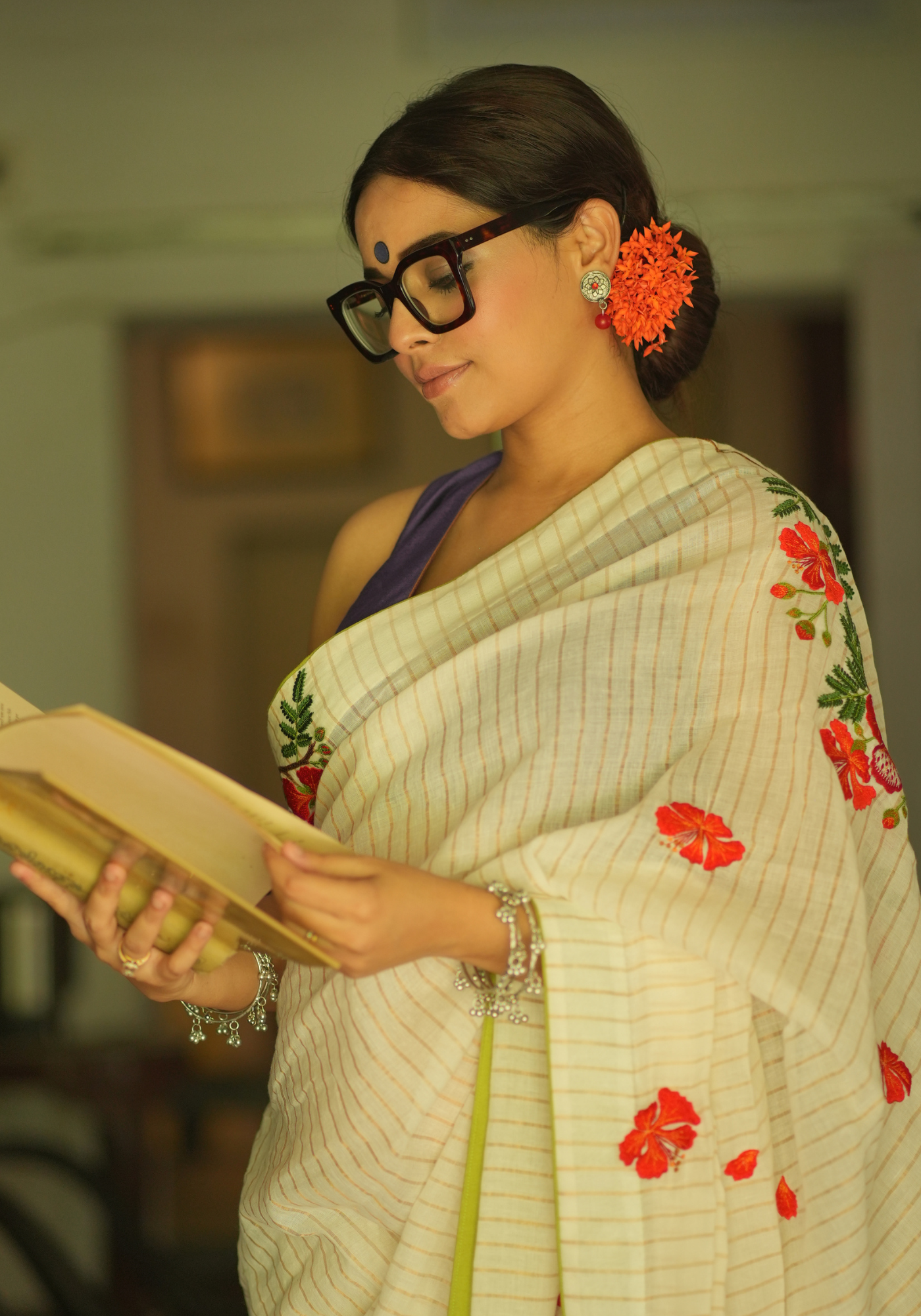 KRISHNACHURA PURPLE RACERBACK BLOUSE