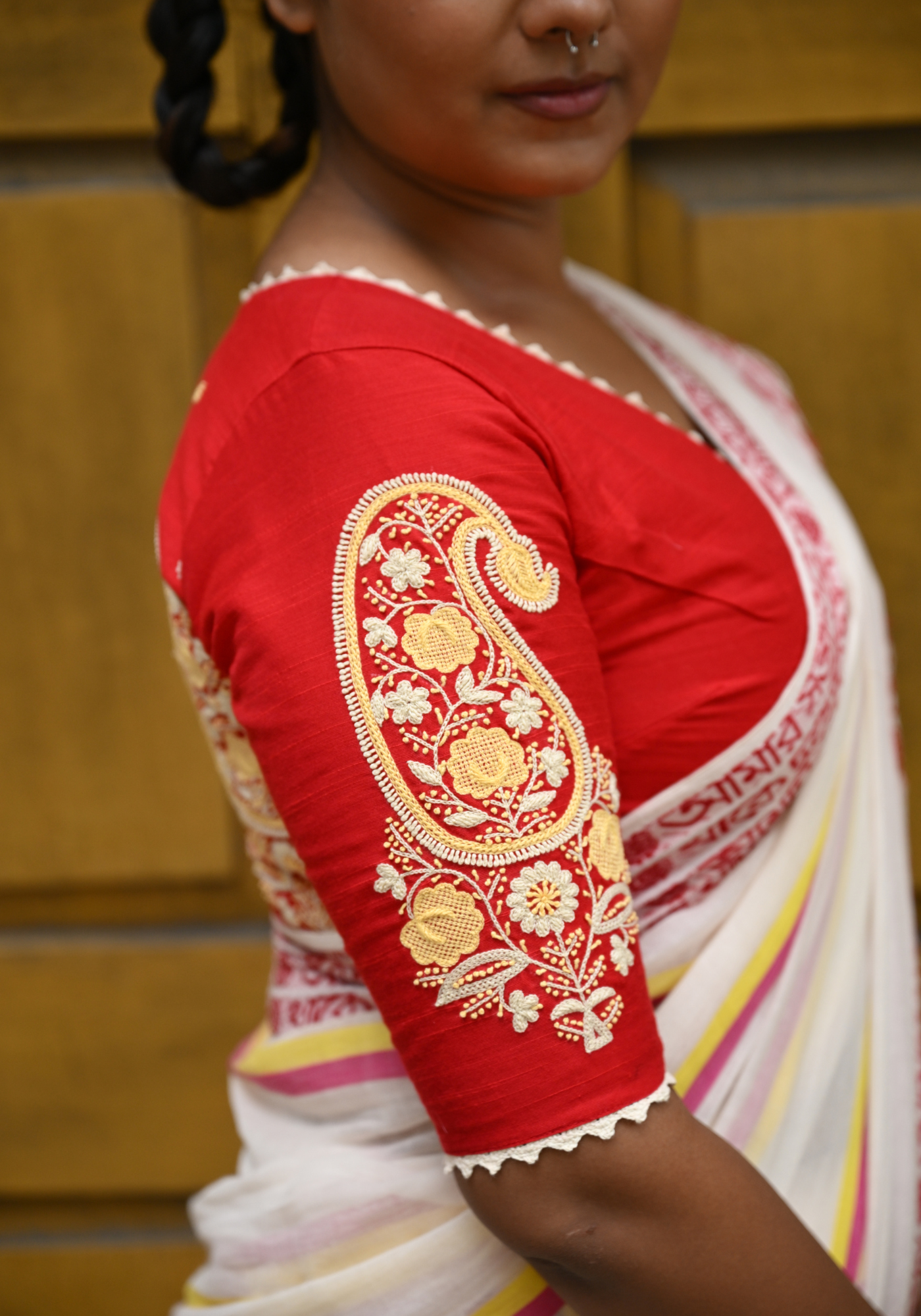 ARATI RED AAM KOLKA BLOUSE