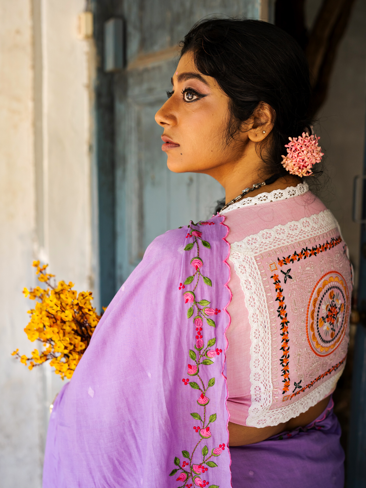 Indian Bangladeshi girl backless saree blouse, Beauties of Bangladesh