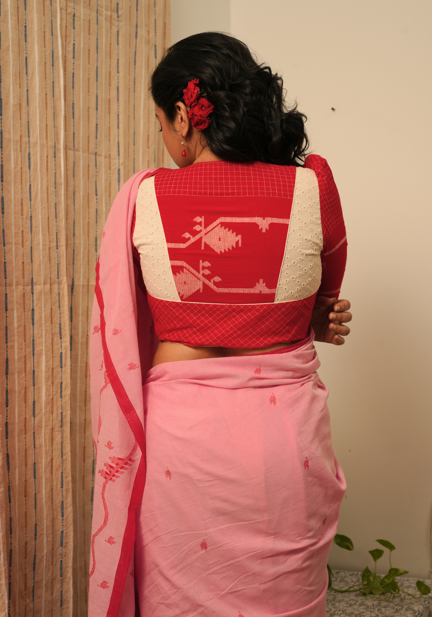 KUMKUM AALTA JAMDANI BLOUSE