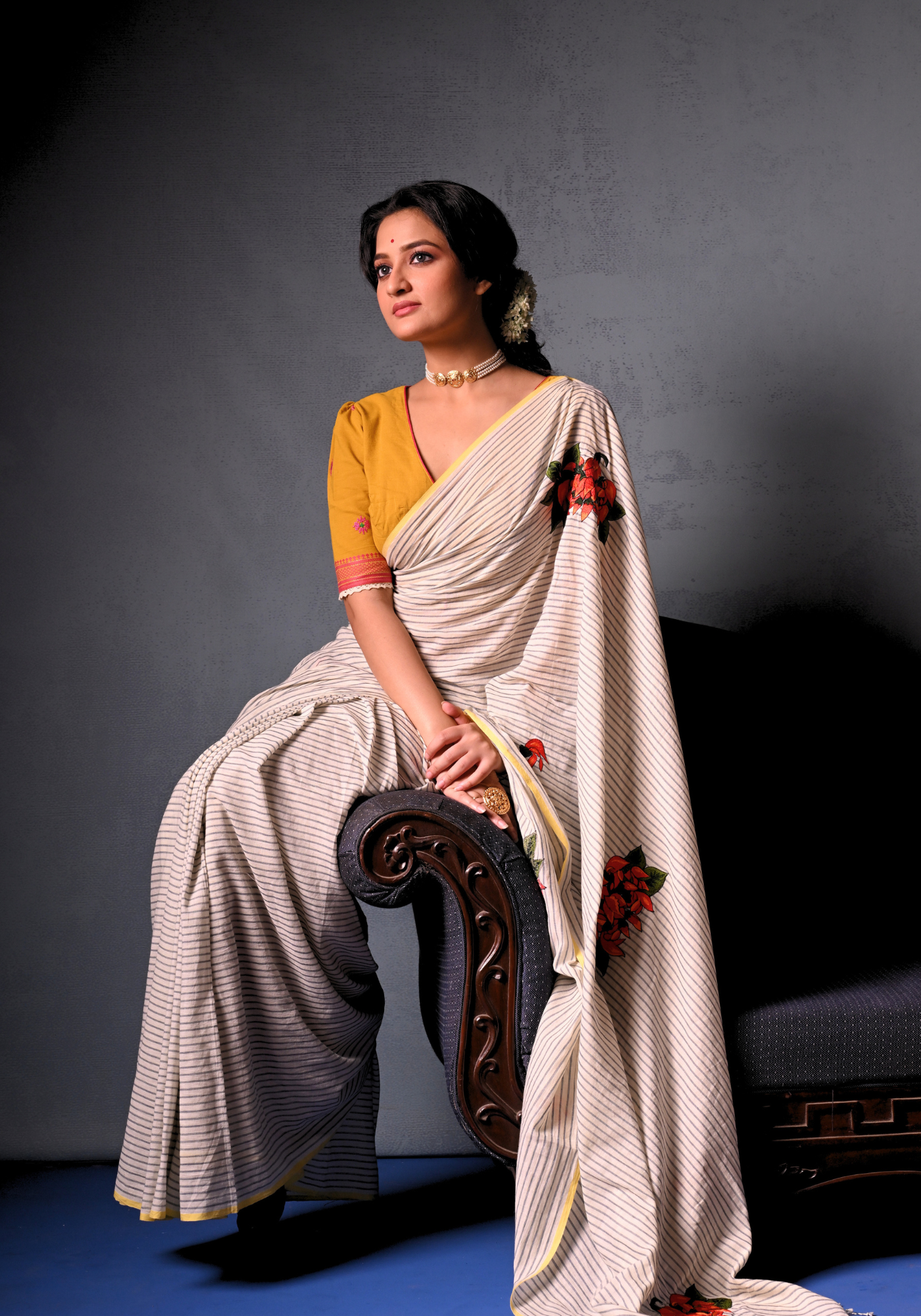 STRIPED PALASH SAREE
