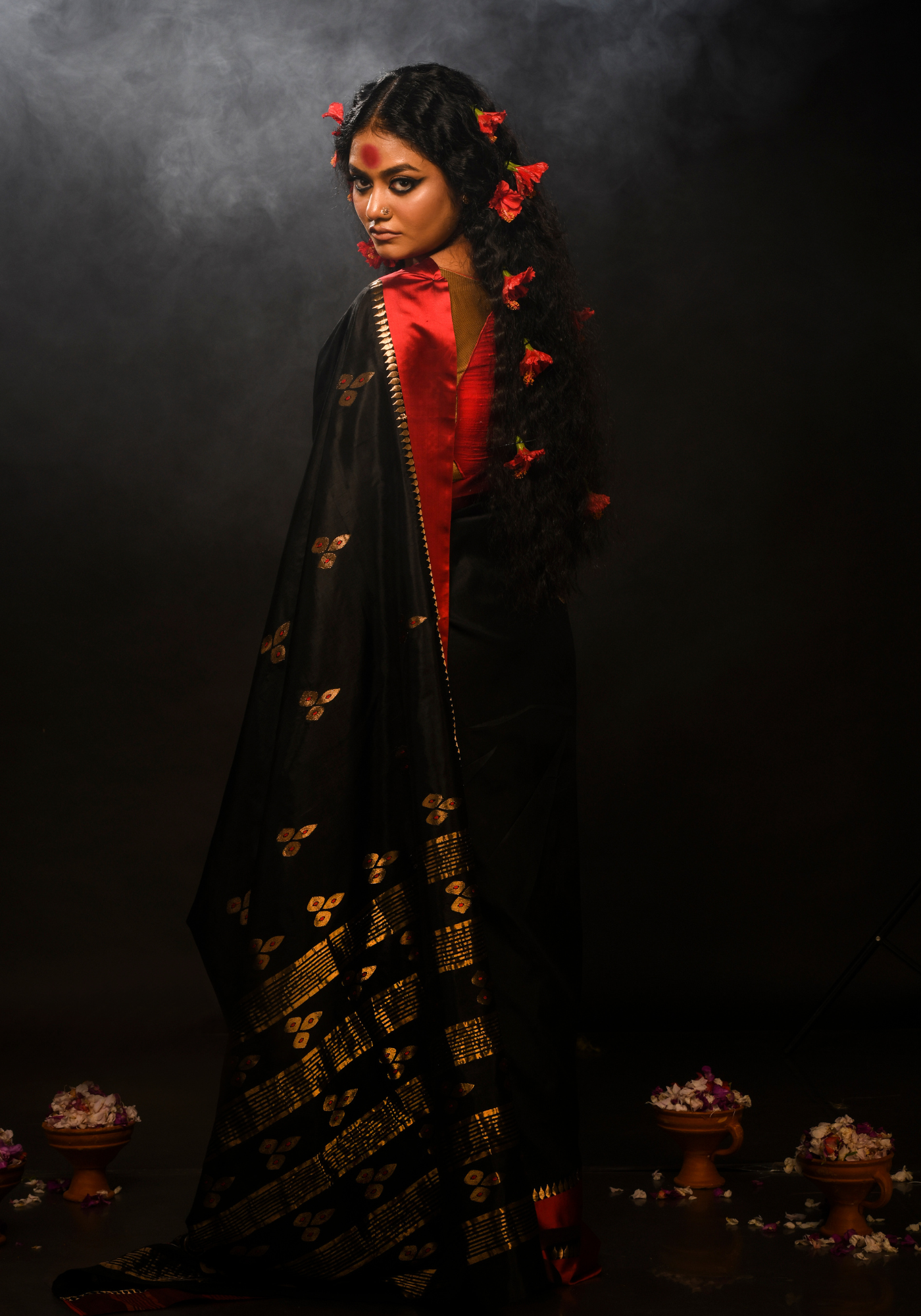 DURGA PUJOR GOROD SILK SAREE