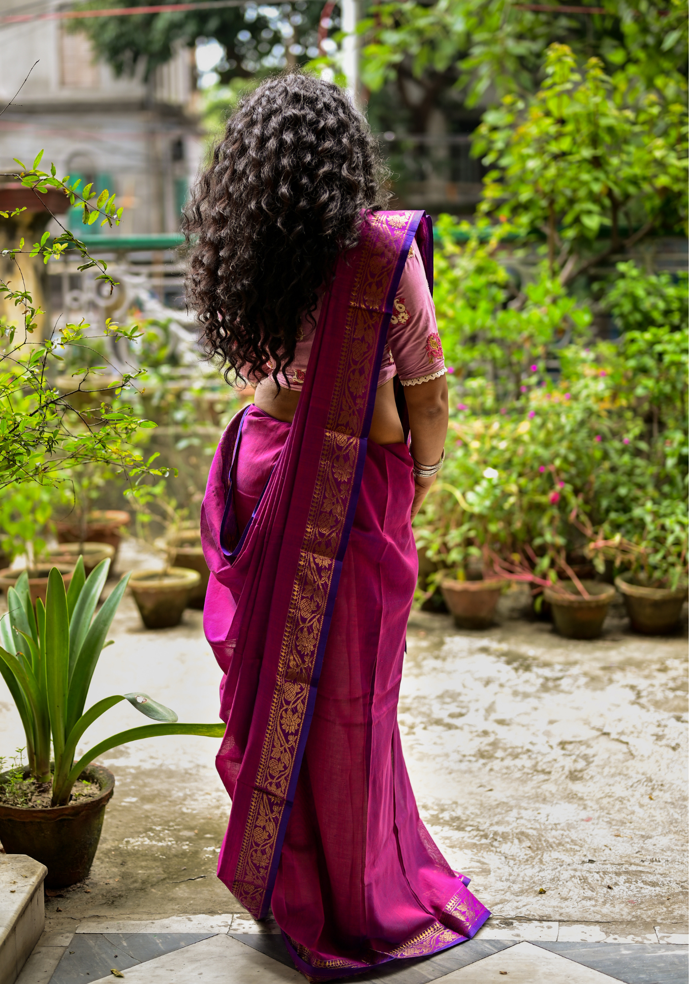 MAGENTA ANAROSH SAREE