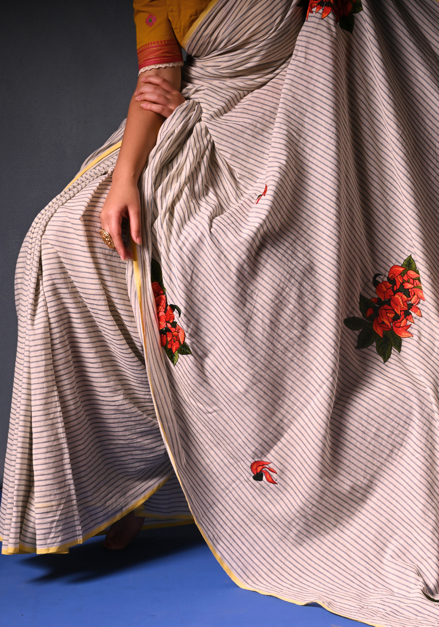 STRIPED PALASH SAREE