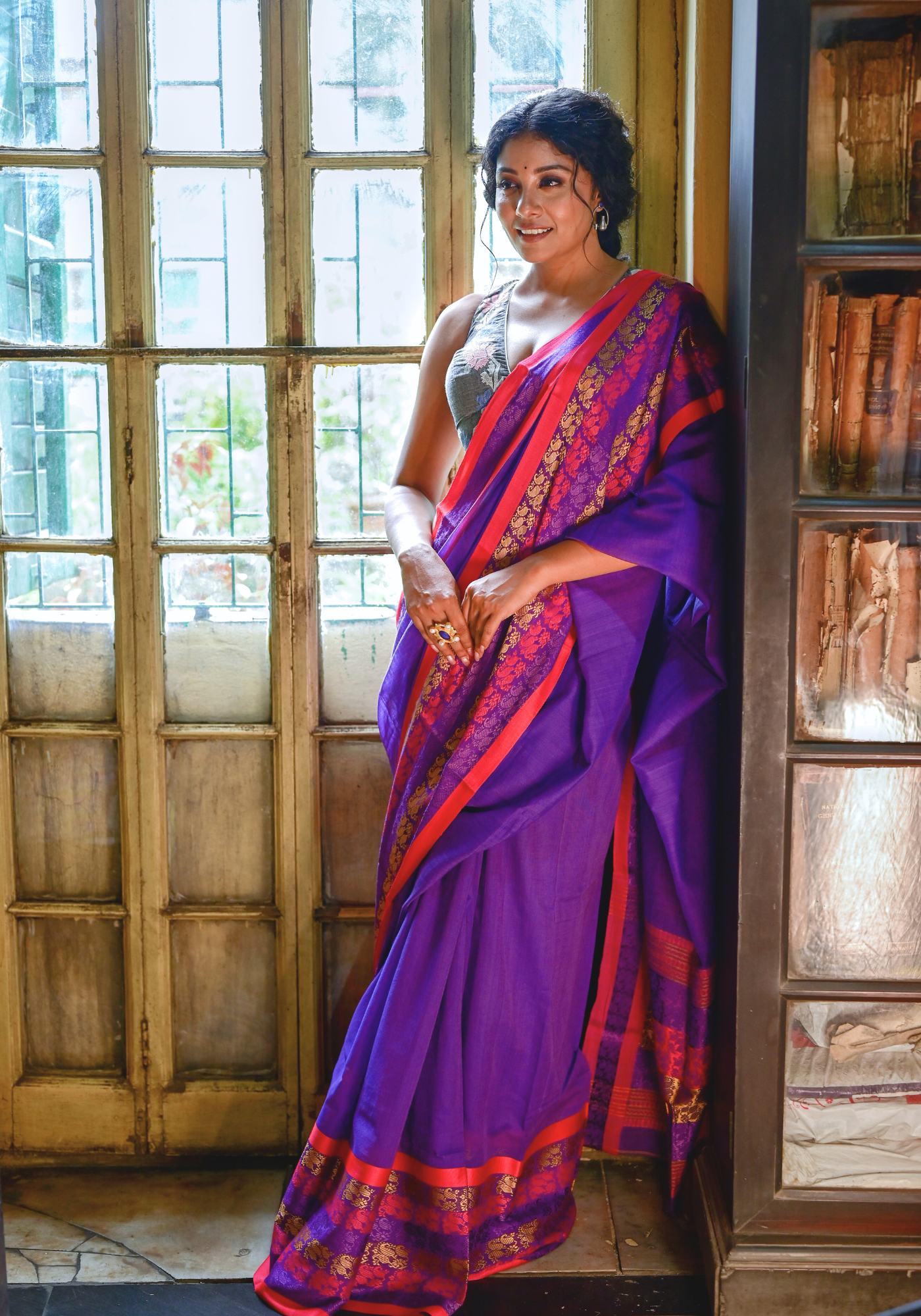 BEGUNI BALUCHARI MOTIF TANT SAREE