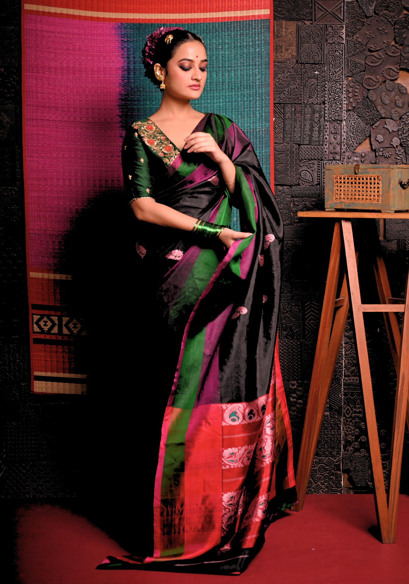 KRISHNAKALI GOROD SILK SAREE